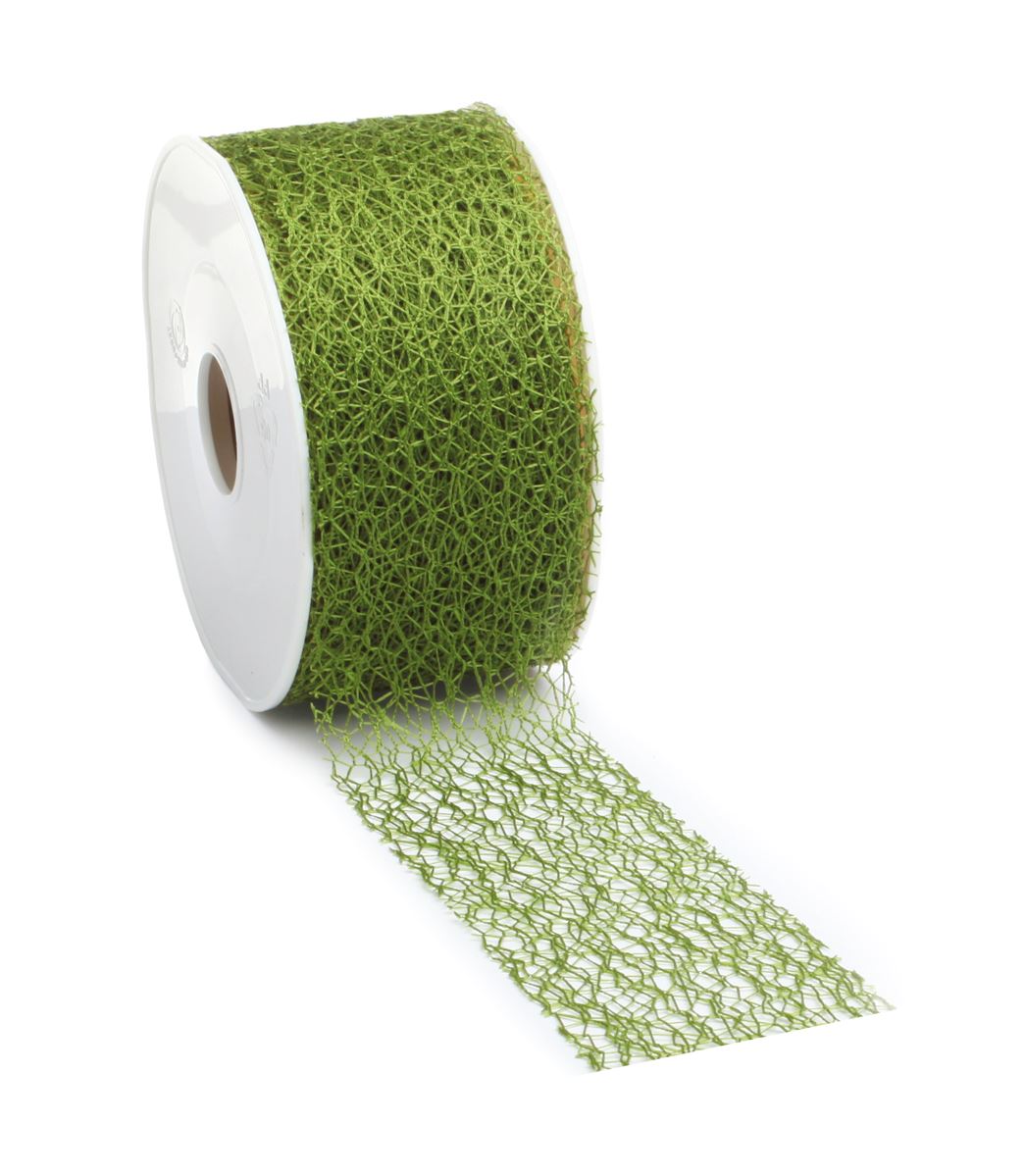 Jongeneel Verpakkingen Rol Lint Crispy 30 Mm 10 Mtr Olijf Groen