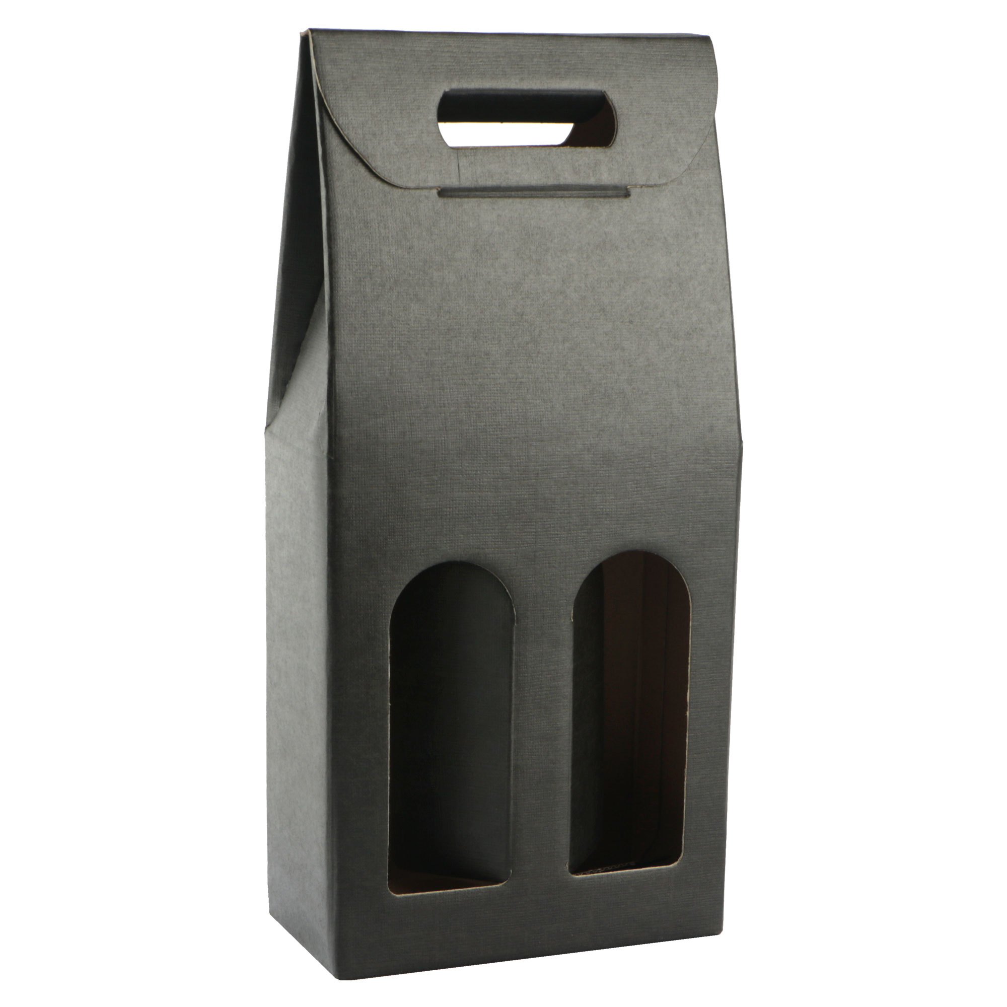 Picture of Ctn à 30 carrier cardboard 2 bottles black 18x9x38.5 cm