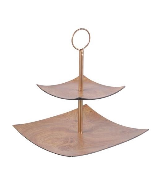 Afbeelding van Etagere 2 laags houtnerf