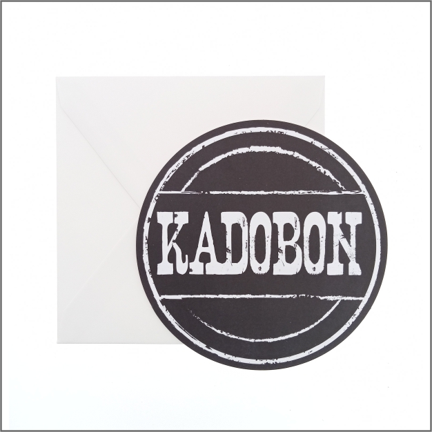 Picture of Pak à 25 kadobon+envelop ø13 cm zwart