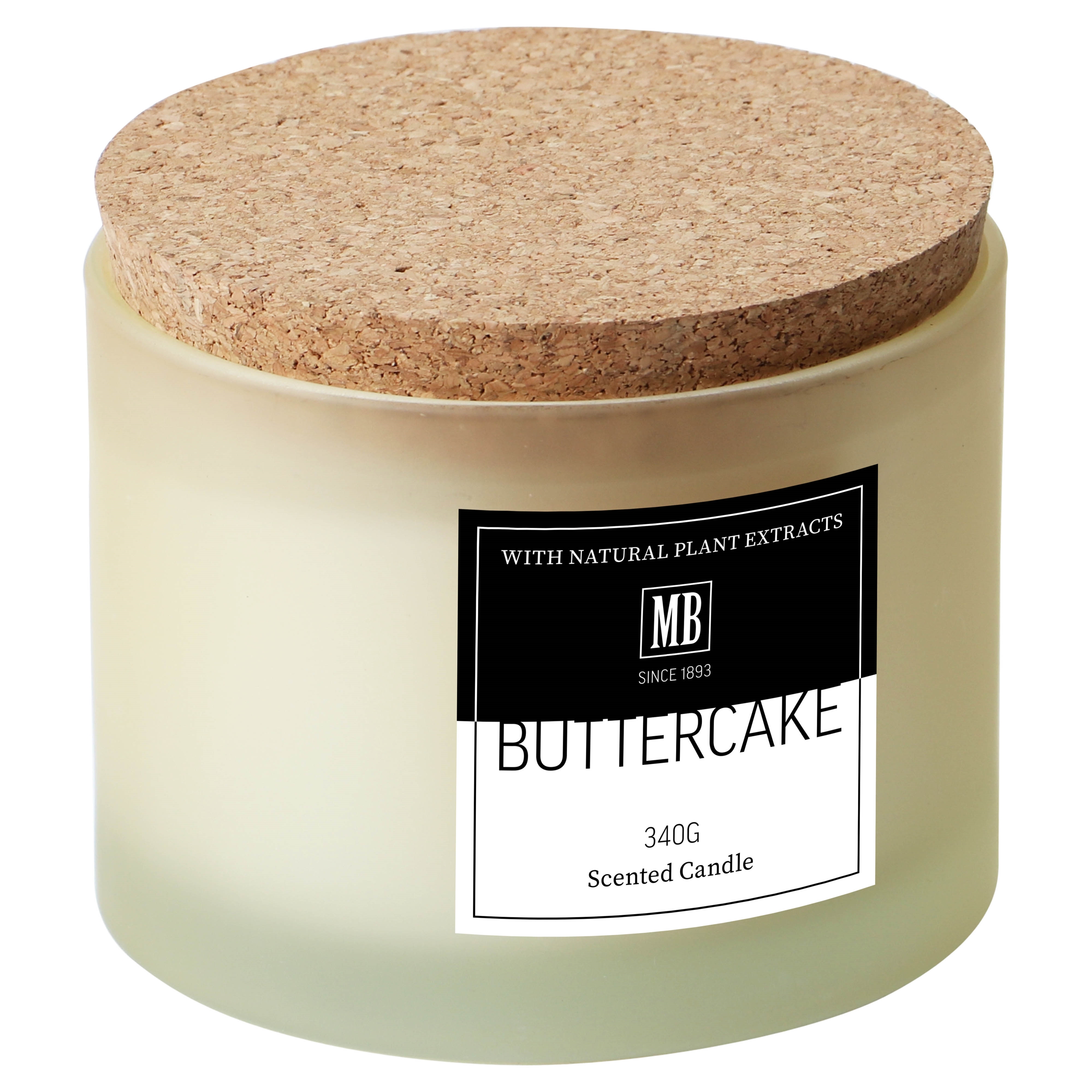 Afbeelding van Geurkaars 11x9,3 cm + kurk, geur buttercake