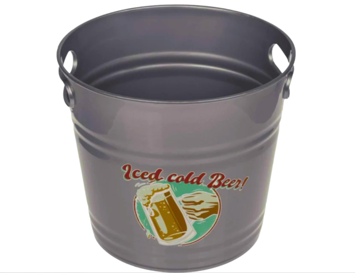 Afbeelding van Kunststof emmer 24x21,5 cm Iced cold Beer!
