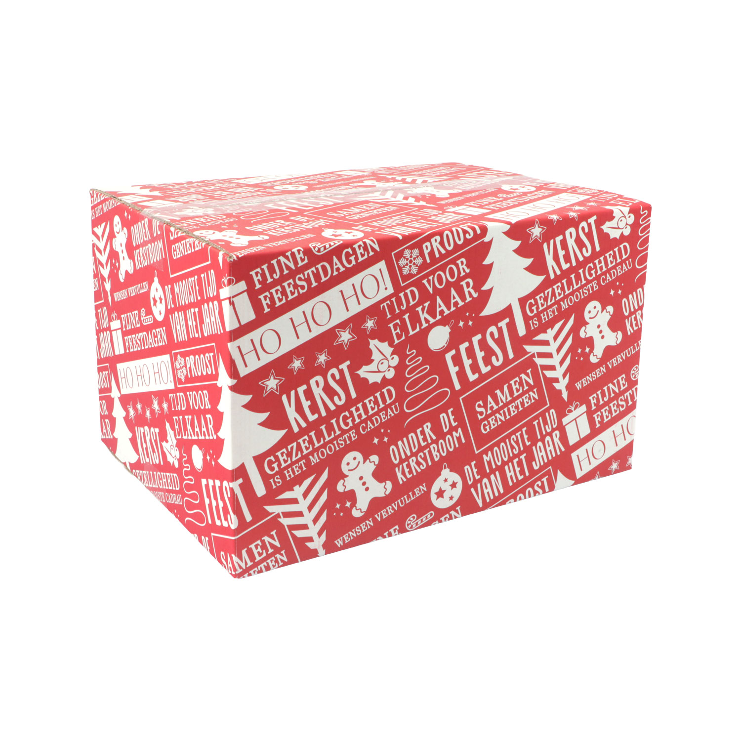 Afbeelding van Kerstdoos C232 Tijd voor elkaar 39x29x23,2 cm rood