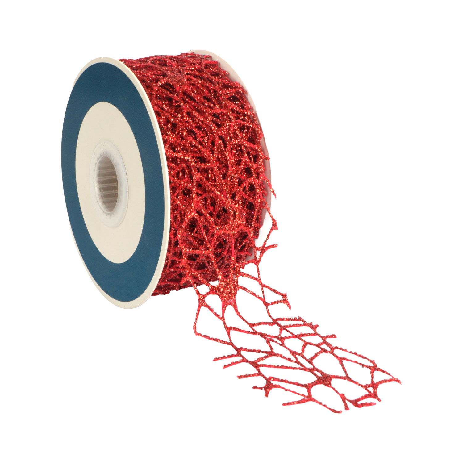 Afbeelding van Rol weblint crispy 40 mm 10 mtr glitter rood