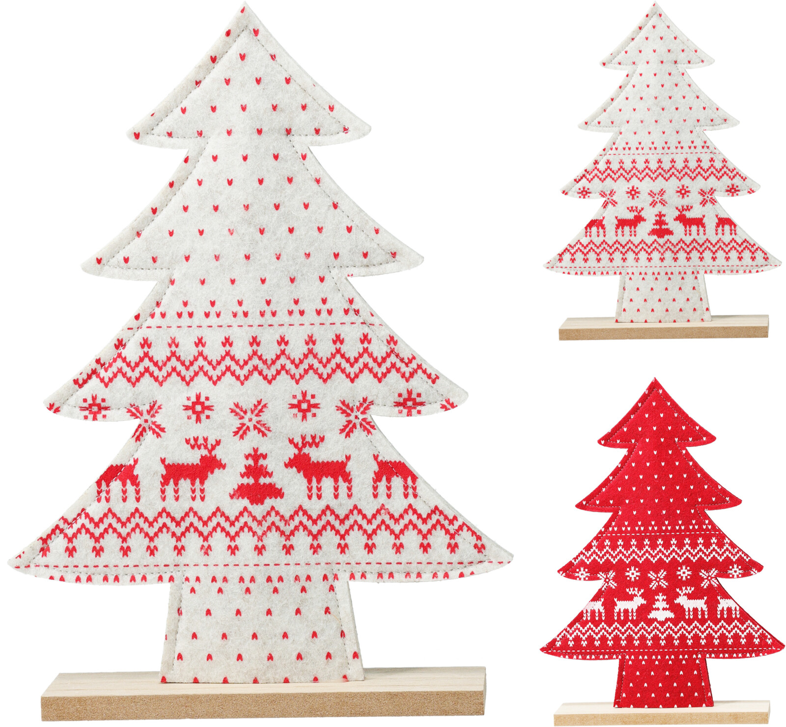 Picture of Kerstboom staand vilt 25,8x4x18,5 cm assorti