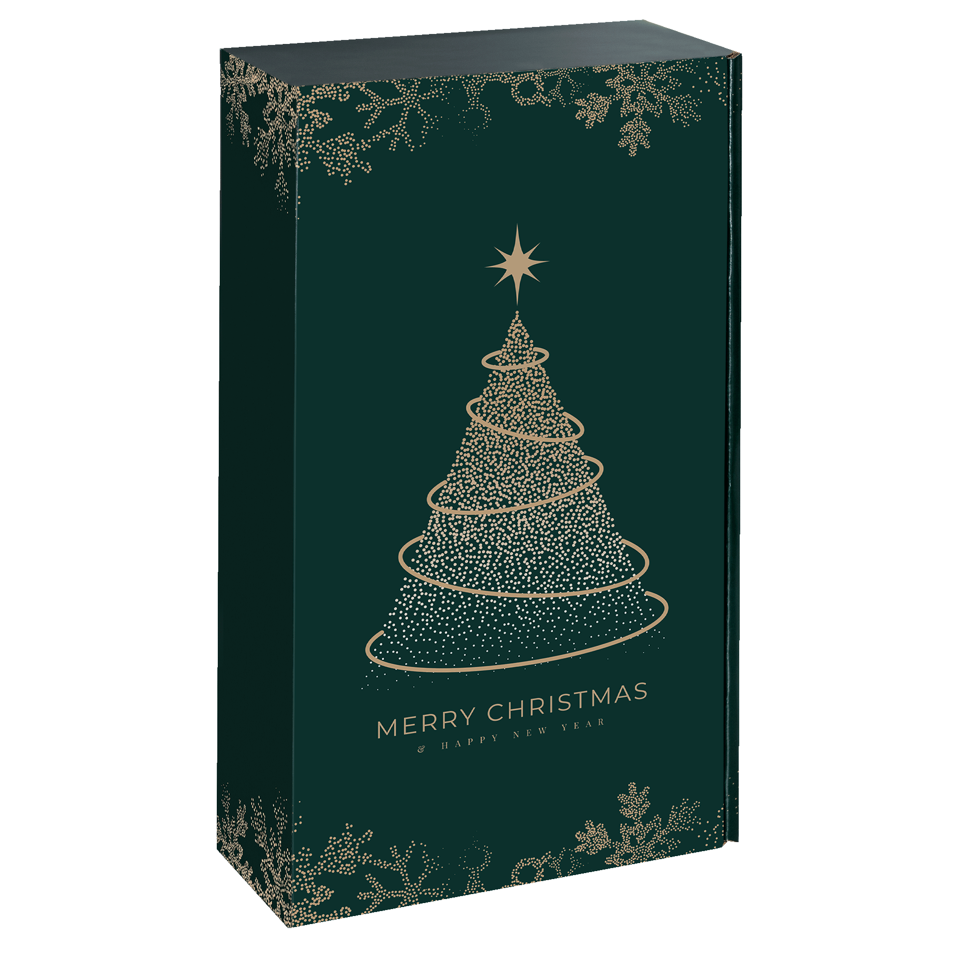 Afbeelding van Ds à 25 geschenkdoos 2 fles 36x19,2x9,5 cm Kerstboom