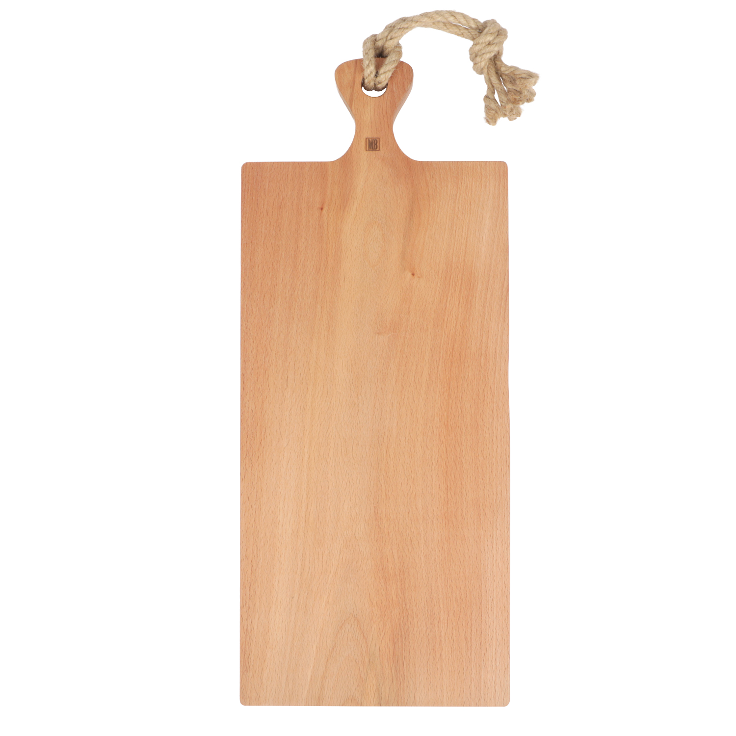 Picture of Beech board 49x20x1.9 cm with handle and rope