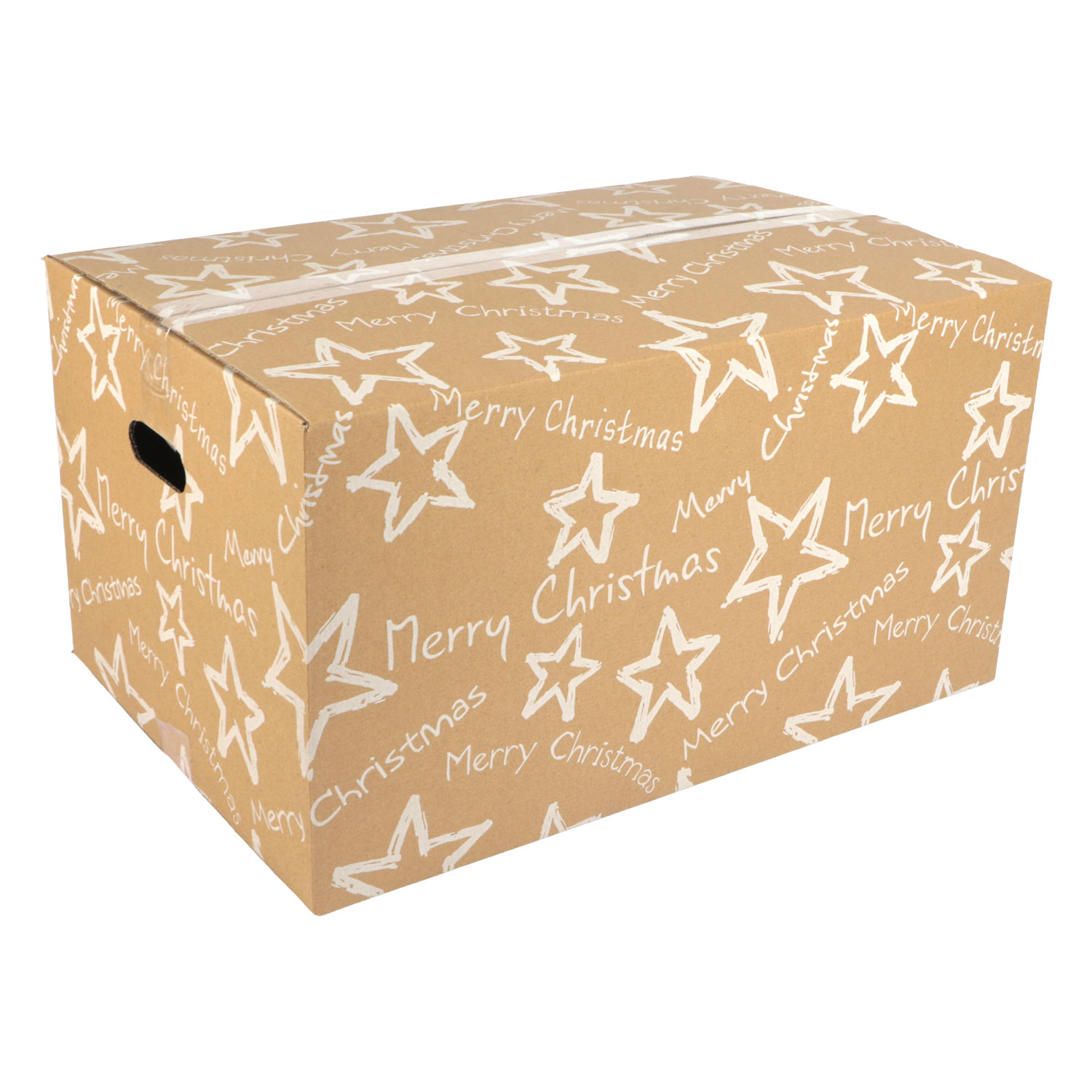 Afbeelding van Kerstdoos H306 Stars white 59x39x30,6 cm (uc)