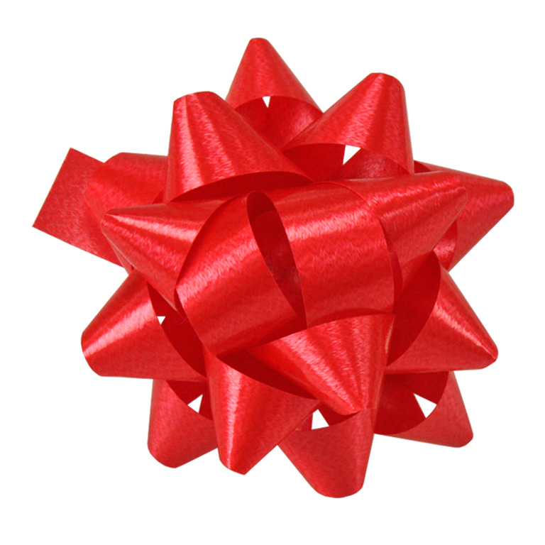 Afbeelding van Ds à 100 starbows r50 mm 10 mm rood