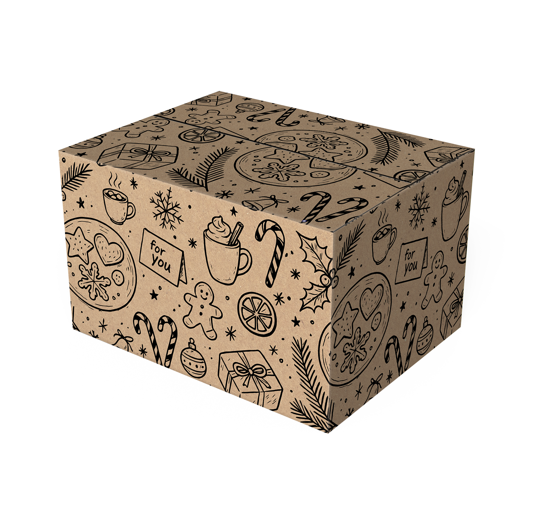 Afbeelding van Kerstdoos C177 Cosy 39x29x17,7 cm kraft