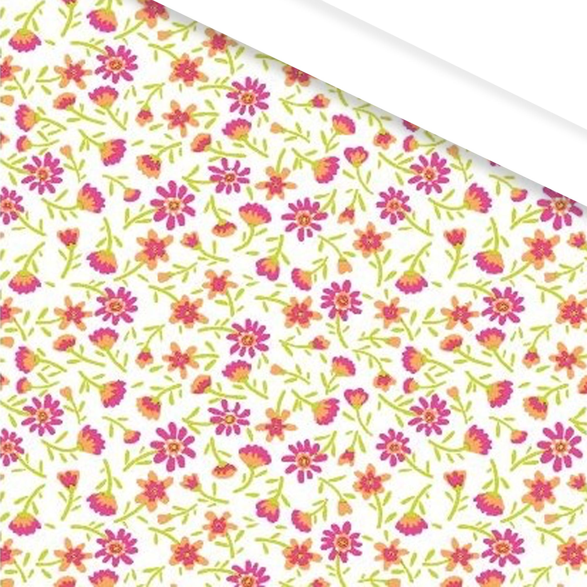 Afbeelding van Rol kadopapier 50 cm 200 mtr bloemen confetti (ucl)