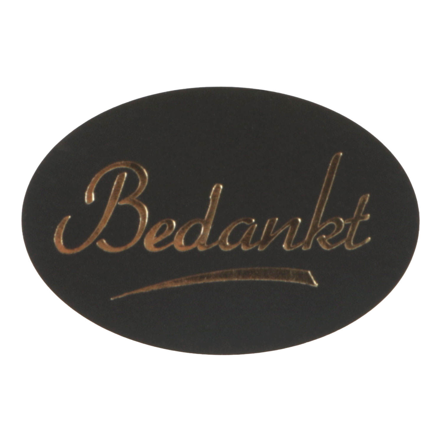 Afbeelding van Ds à 500 kado etiket 3,7x2,5 cm Bedankt