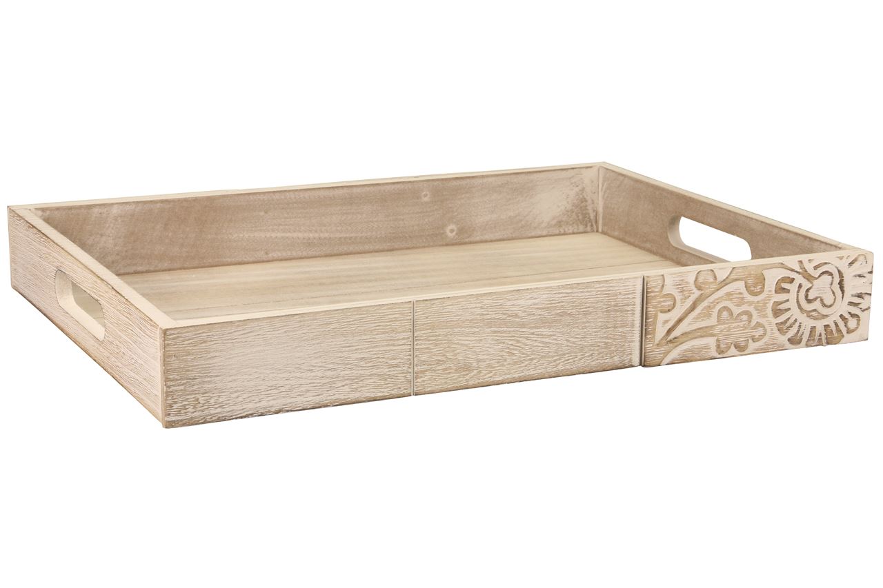 SET 2 STUKS DIENBLAD HOUT 'LIVING' 48x30x4CM SET 2 STUKS DIENBLAD HOUT 'LIVING' 48x30x4CM