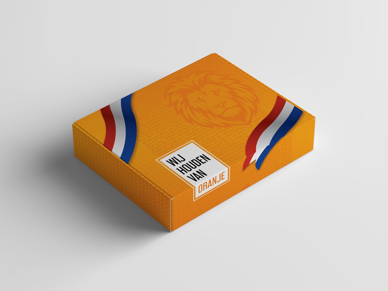 Afbeelding van Pak à 25 Borrelbox 33,5x28,4x9,5 cm Oranje