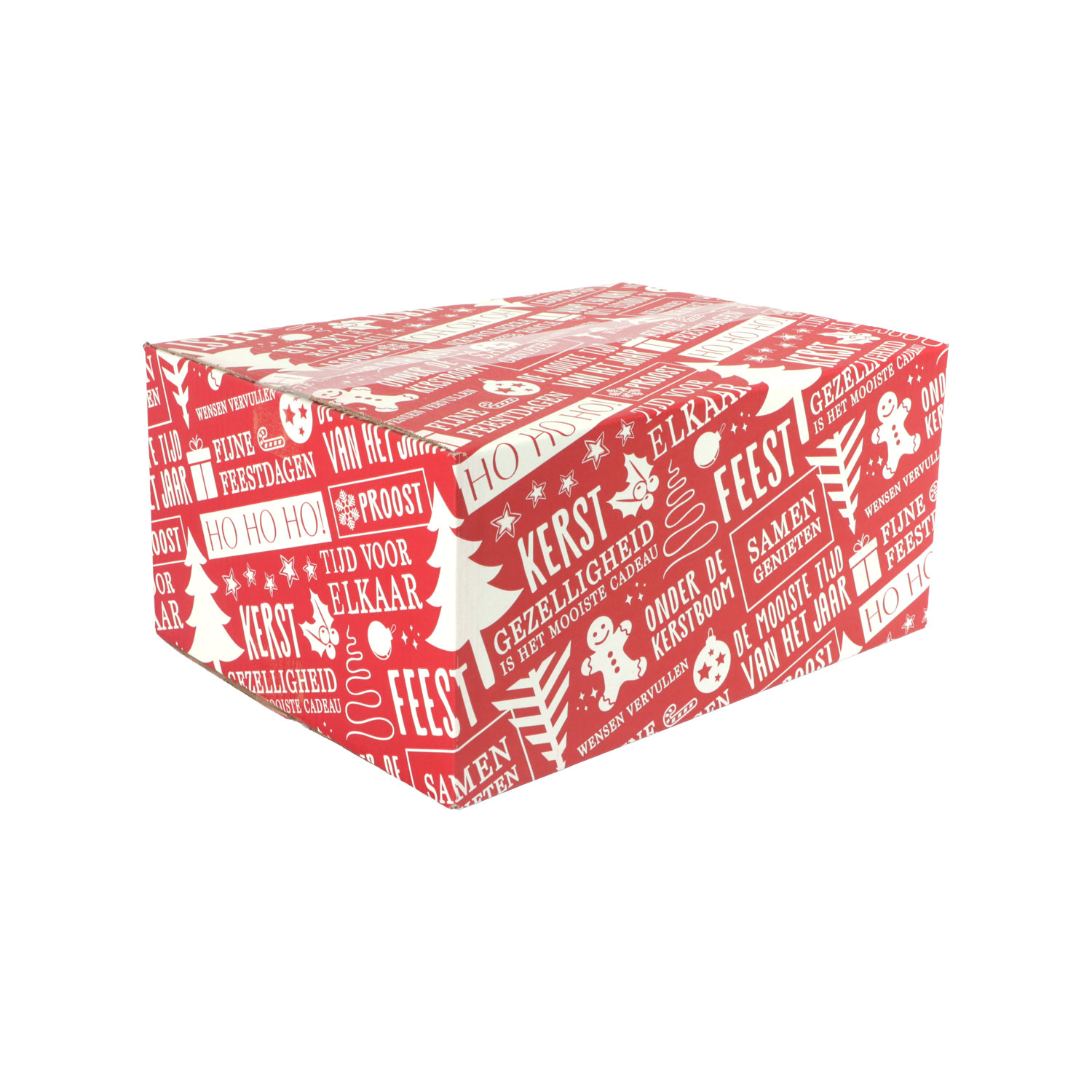 Afbeelding van Kerstdoos C177 Tijd voor elkaar 39x29x17,7 cm rood