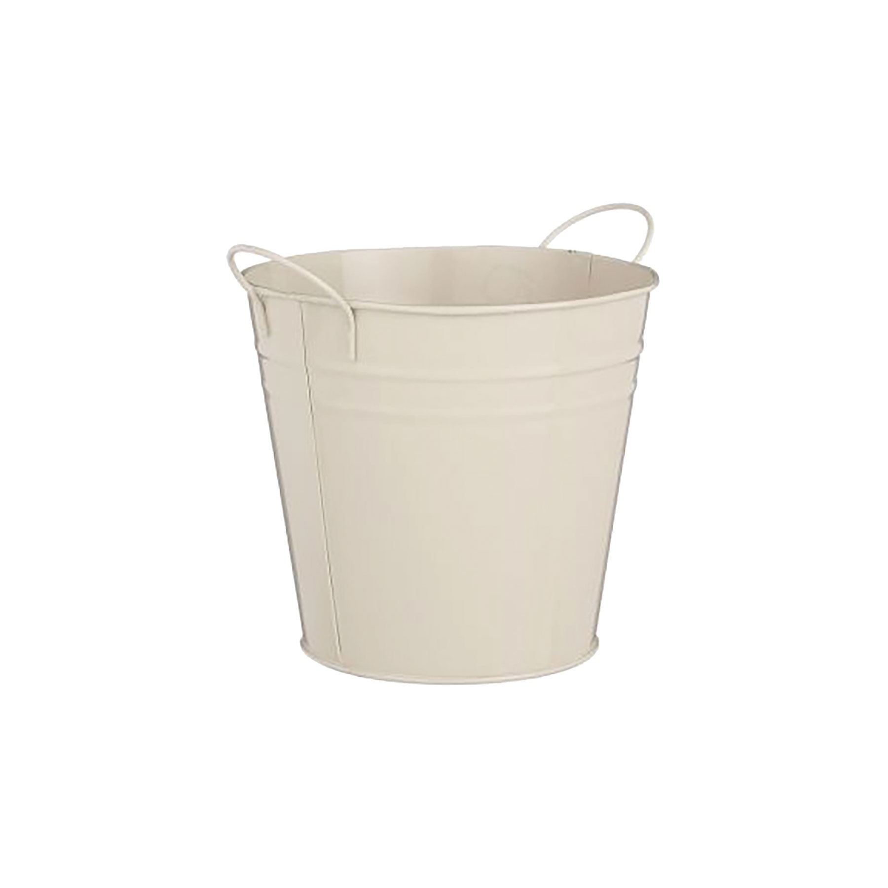 Afbeelding van Emmer 22,5/14,5x20 cm met grepen off white