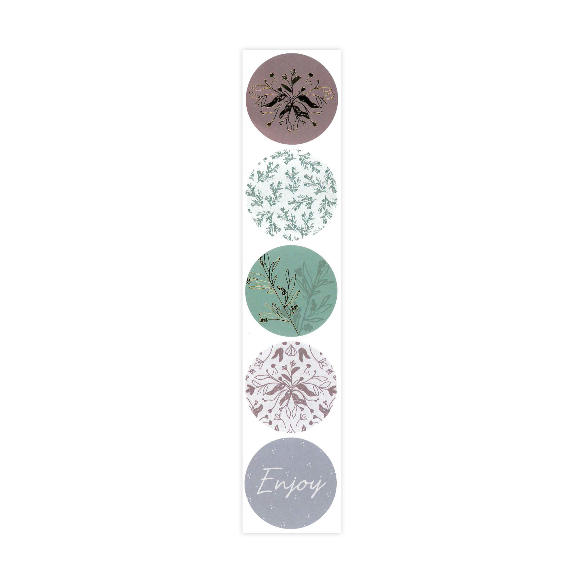 Picture of Ds à 500 etiket Enjoy rond 4 cm assorti 