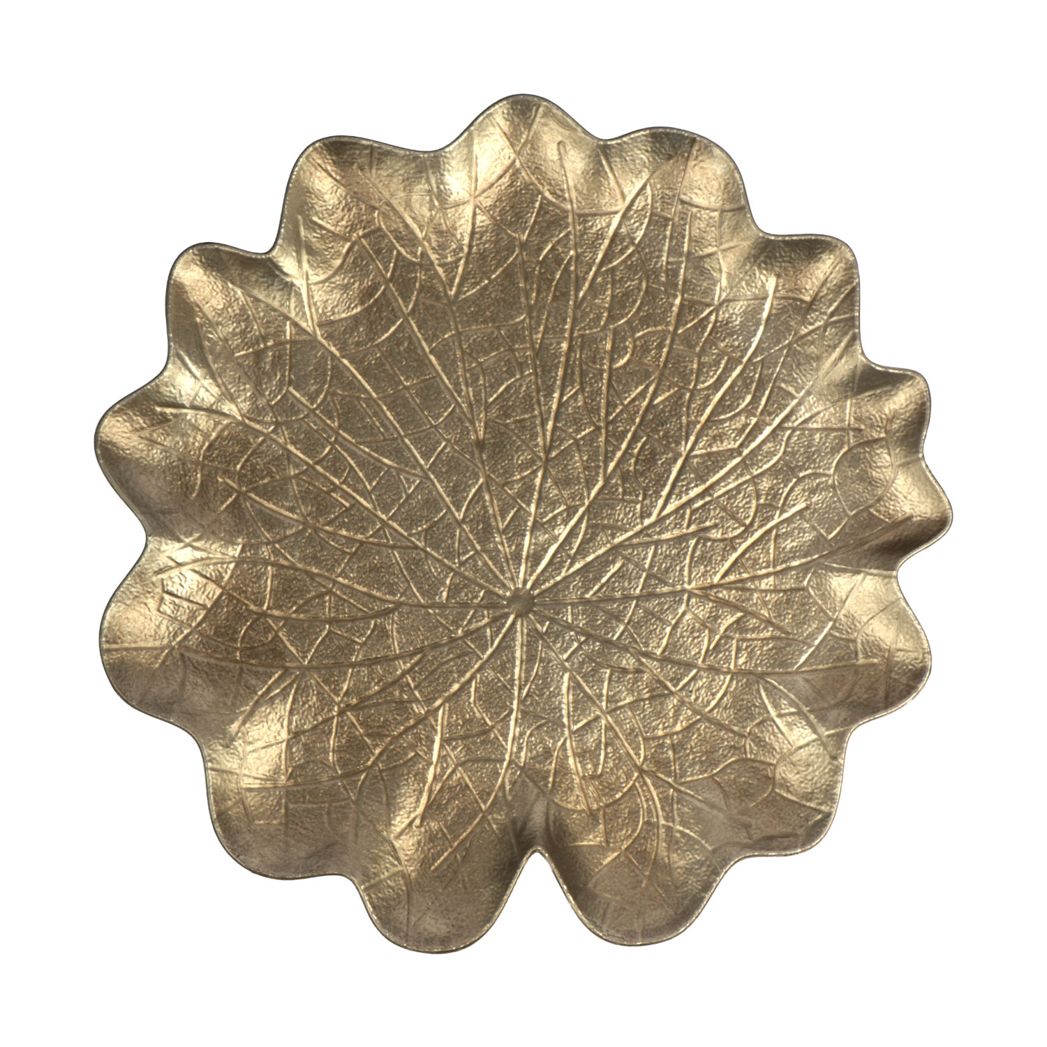 Afbeelding van Decoratiebord blad nerf goud 33x2,7 cm 