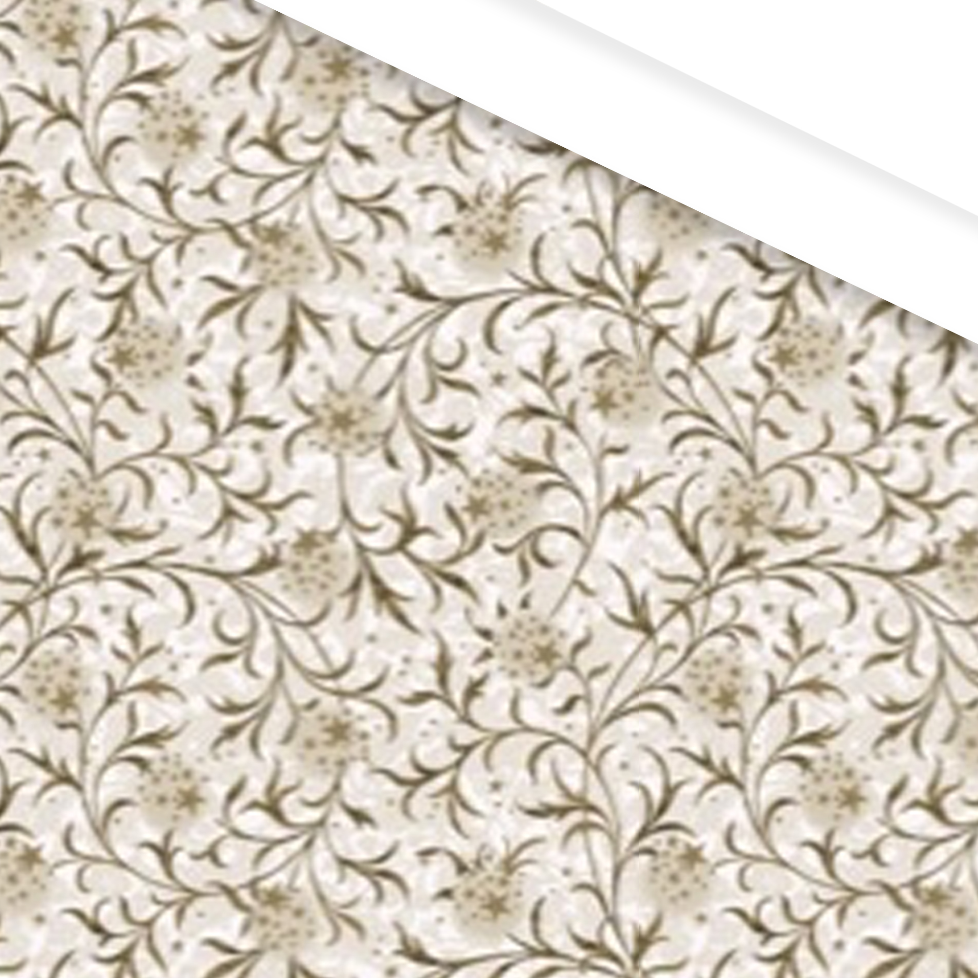 Afbeelding van Rol Kerstpapier 30 cm/150 mtr takken en sterren metallic goud (uc)