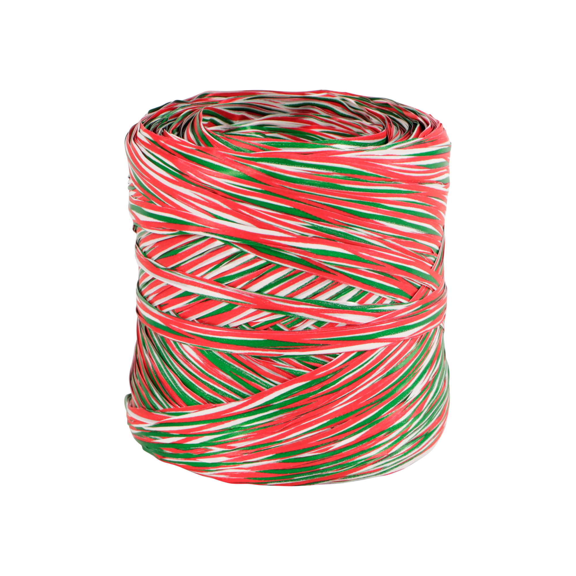 Picture of Rol à 200 mtr raffia Italië groen/wit/rood