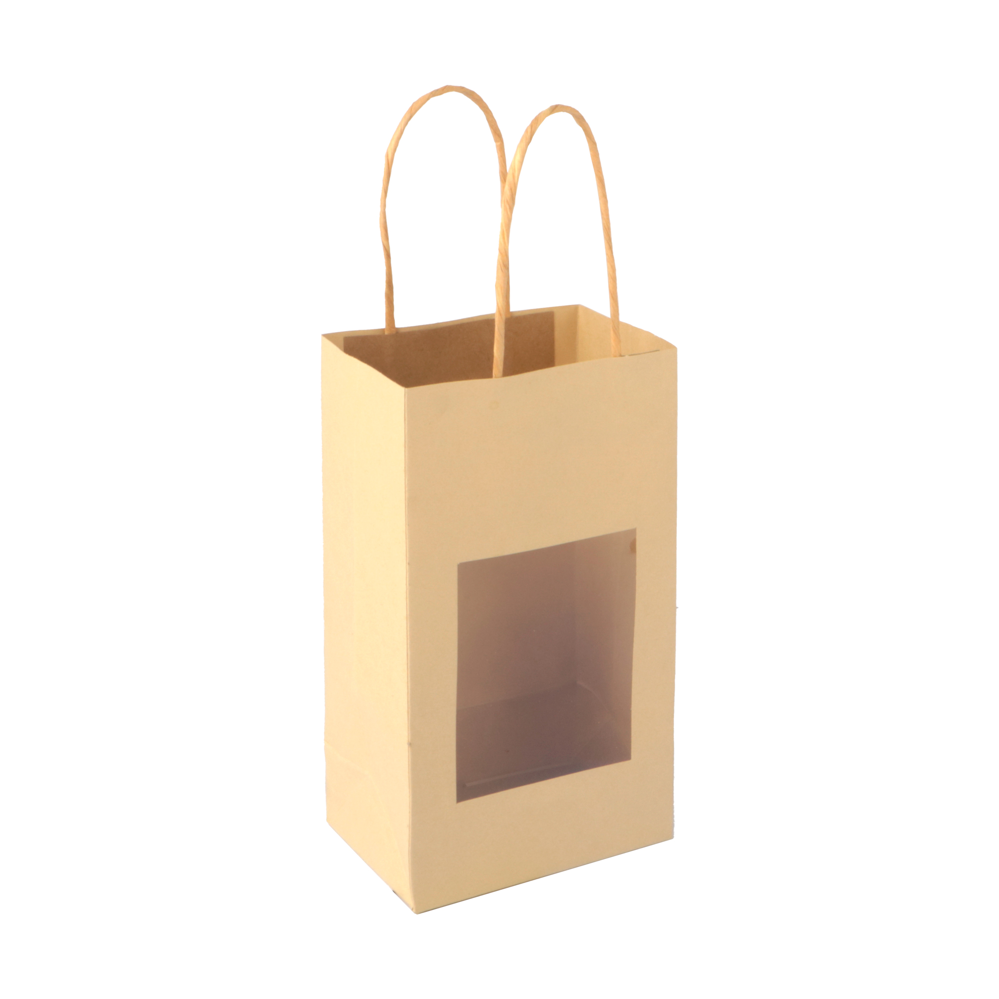 Picture of Ctn à 25 kraft window bags 12+8x21cm
