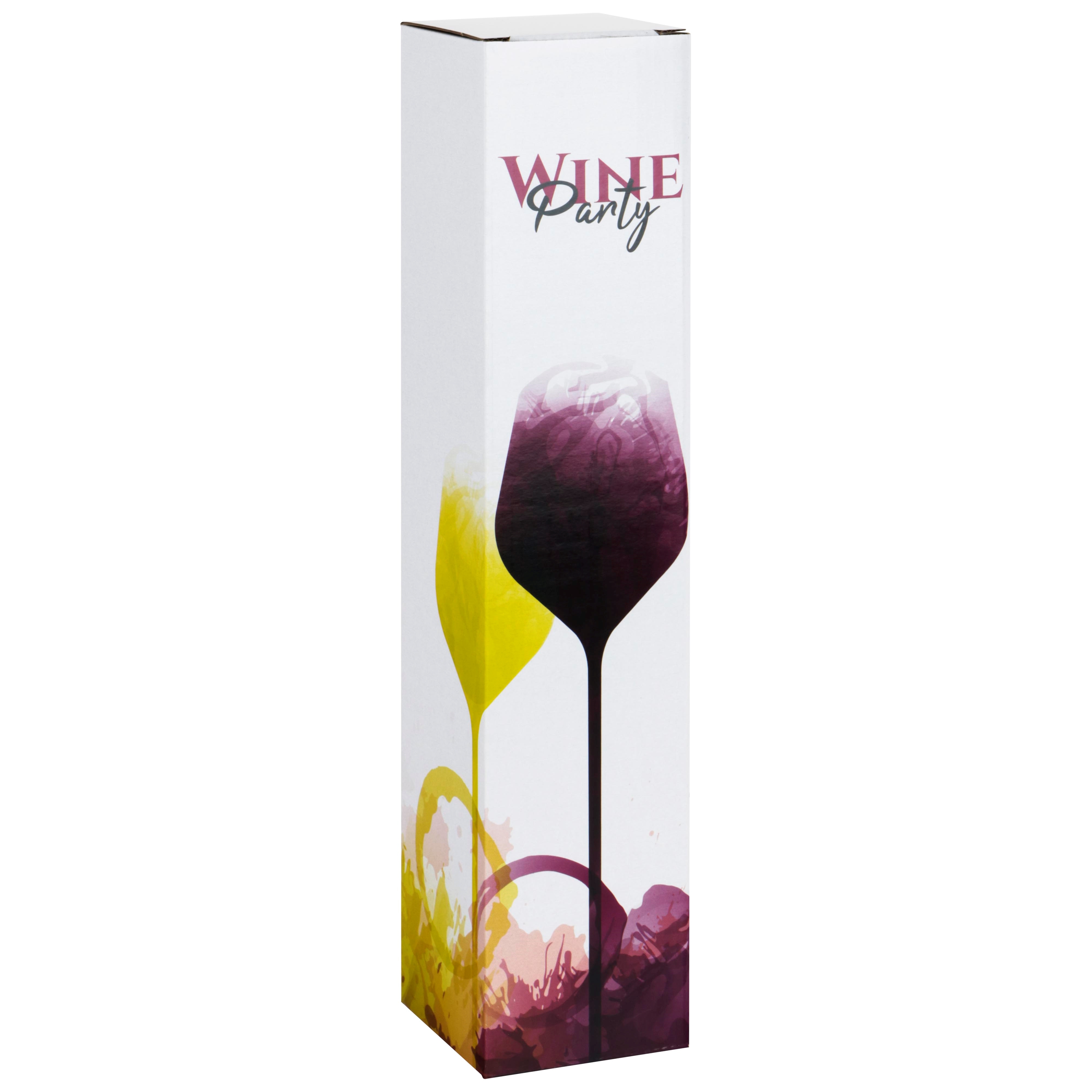 Picture of Ds à 50 kokerdoos 1 fles 7,7x7,7x36 cm Wine party (uc)
