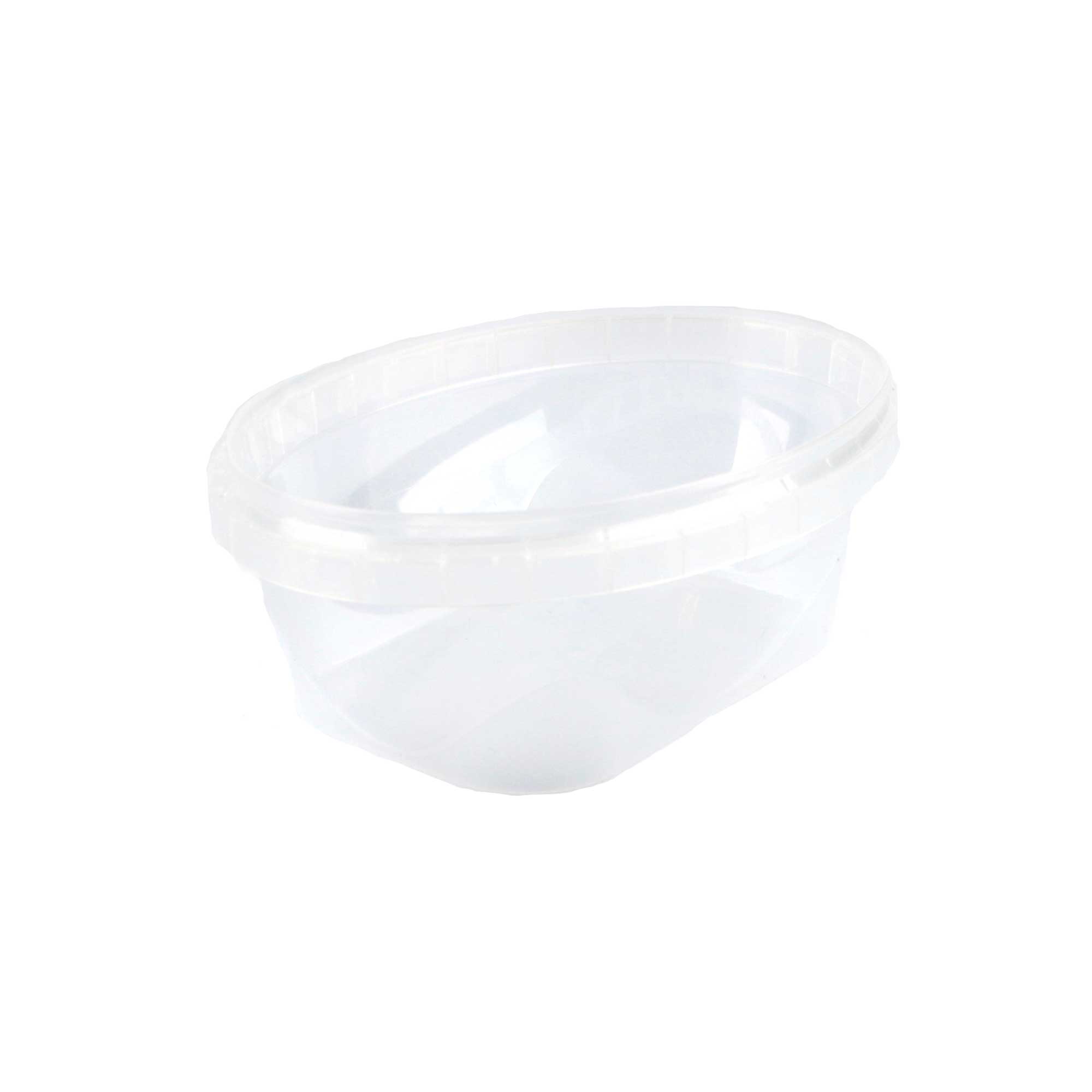 Afbeelding van Ds à 250 pp ringlock cup ovaal met deksel 345 cc transparant  