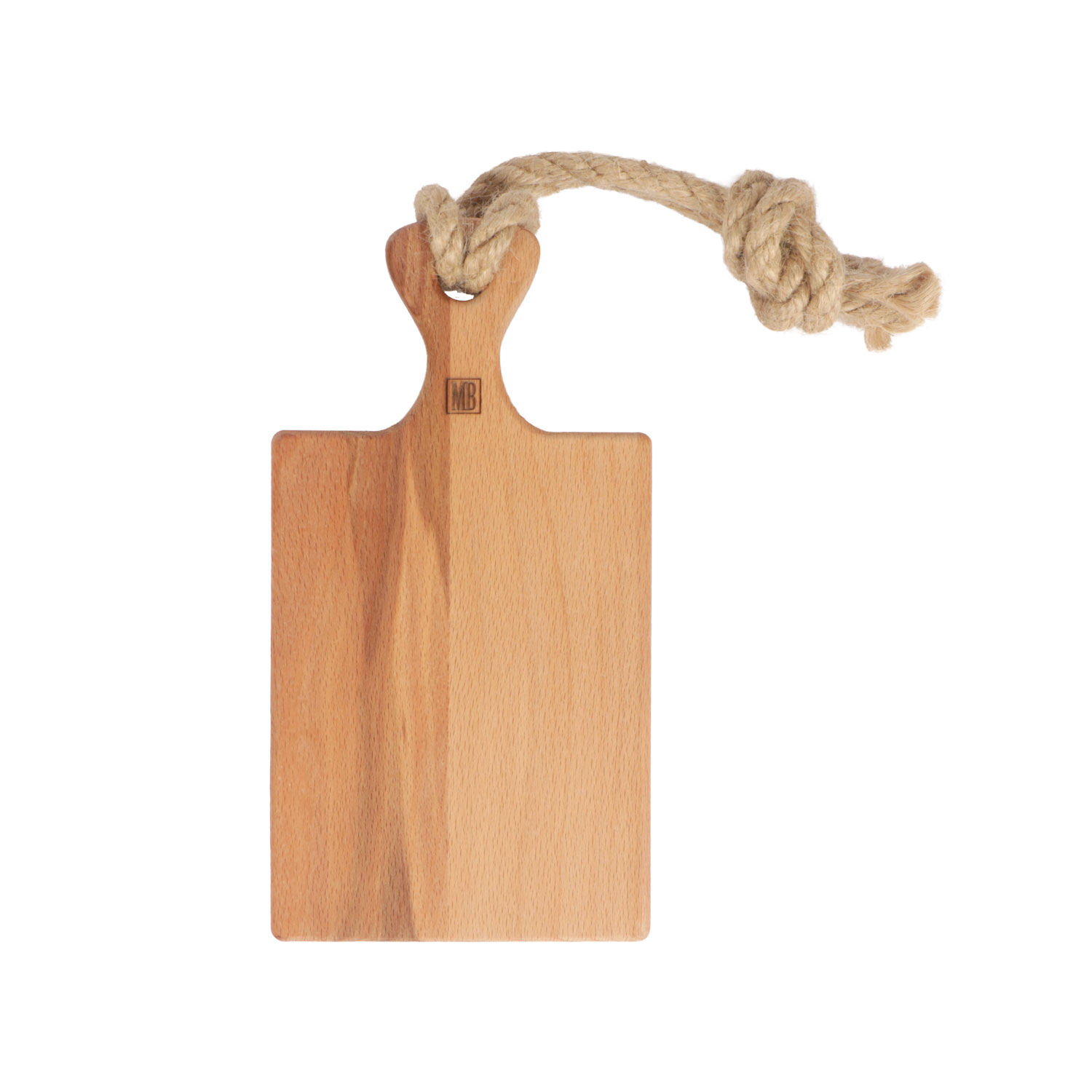 Picture of Beech snack board 20.5x11x1.9 cm with handle and rope