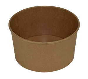 Afbeelding van Ds à 500 kraft foodcontainer/saladebowl 500ml ø14,5x4,7 cm