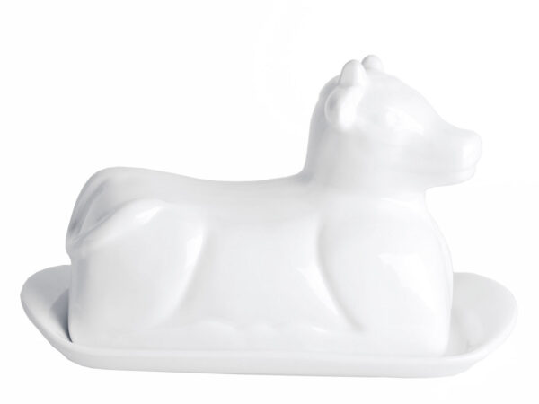 Picture of Botervloot koe wit 20,5x11x12,5 cm  porselein