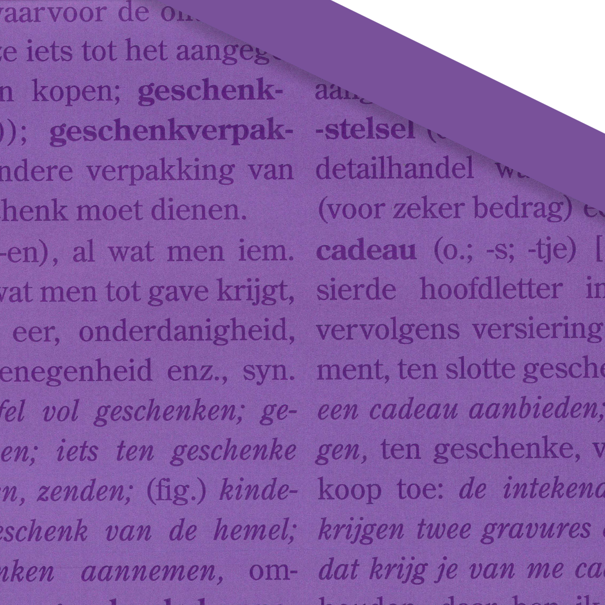 Picture of Rol kadopapier 50 cm/200 mtr Letters paars