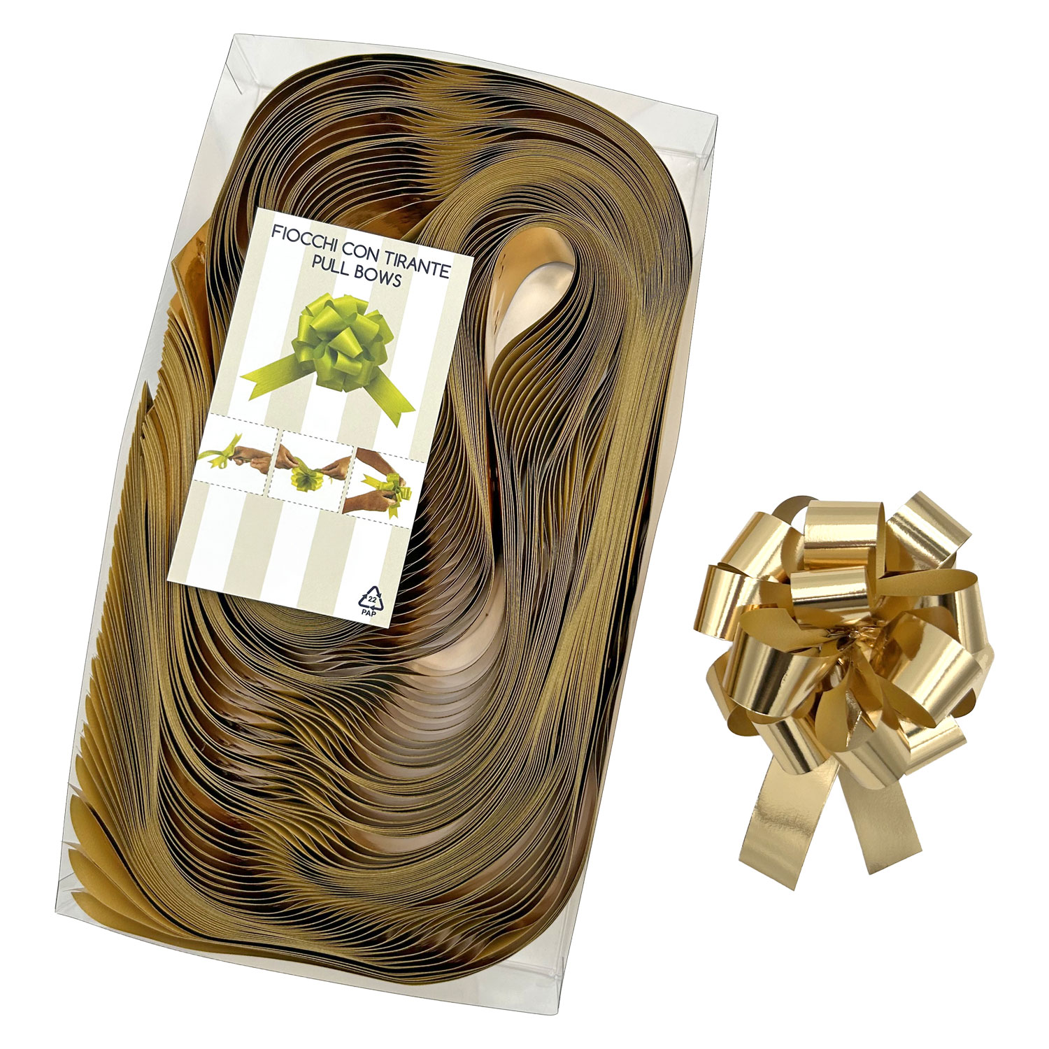 Afbeelding van Pak à 30 trekstrik Ø95 mm 19 mm metallic goud
