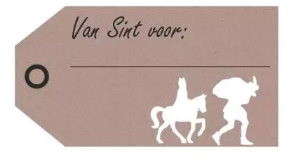 Afbeelding van Ds à 500 Sint etiket 5,5x2,8 cm label Van Sint voor: