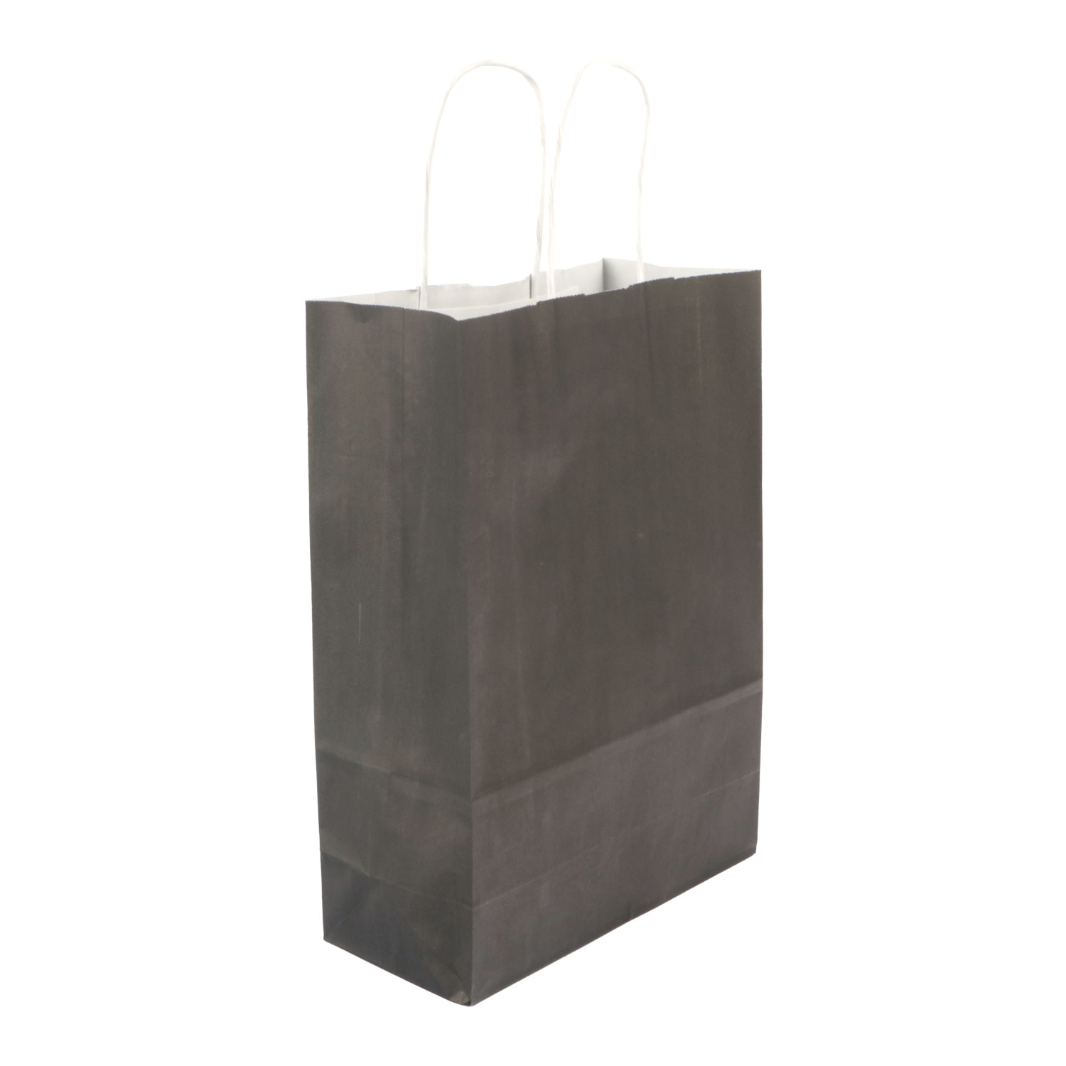 Afbeelding van Pak à 50 papieren tas zwart 22+10x30 cm 90grs