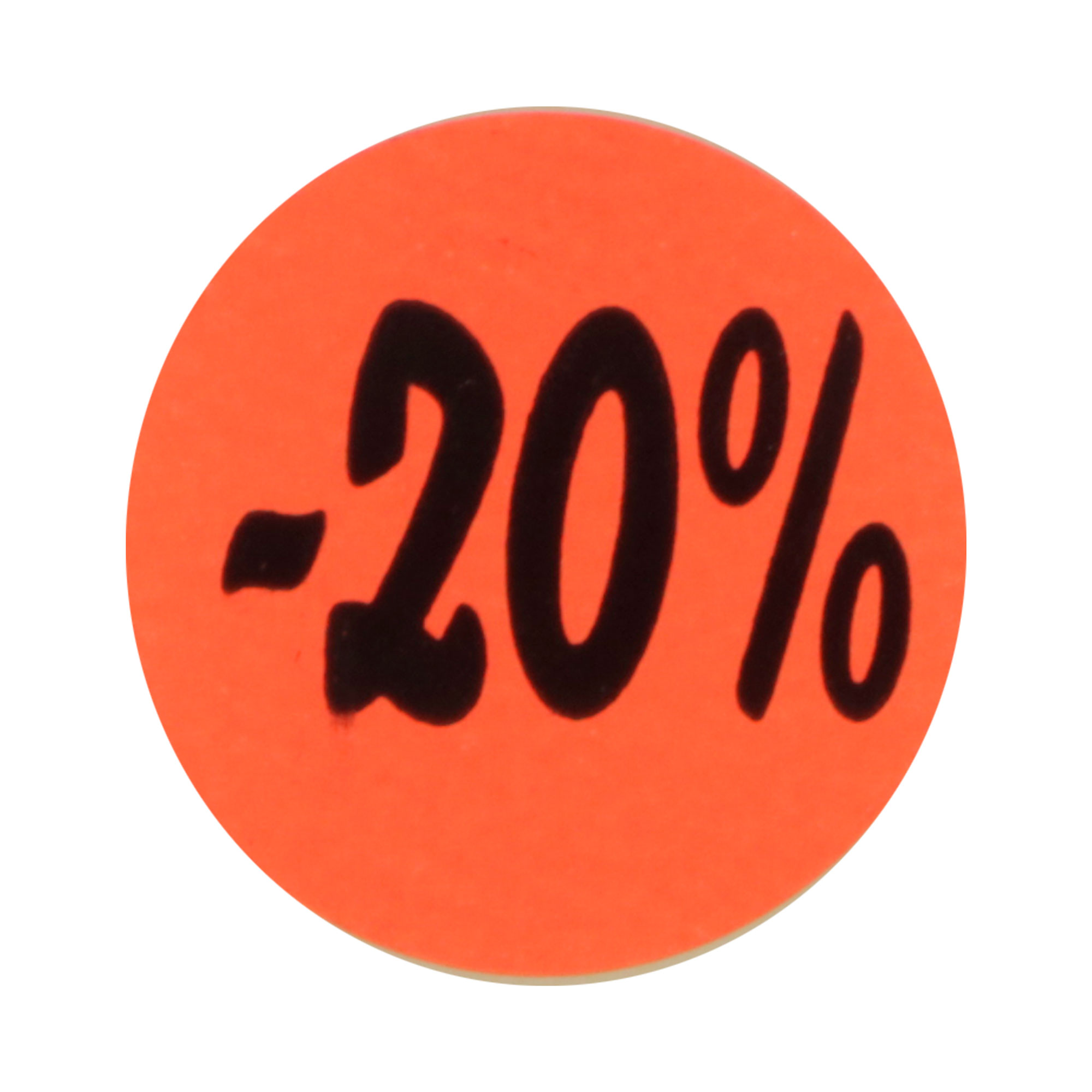 Picture of Rol à 500 etiket 3,5x2 cm fluor rood -20%