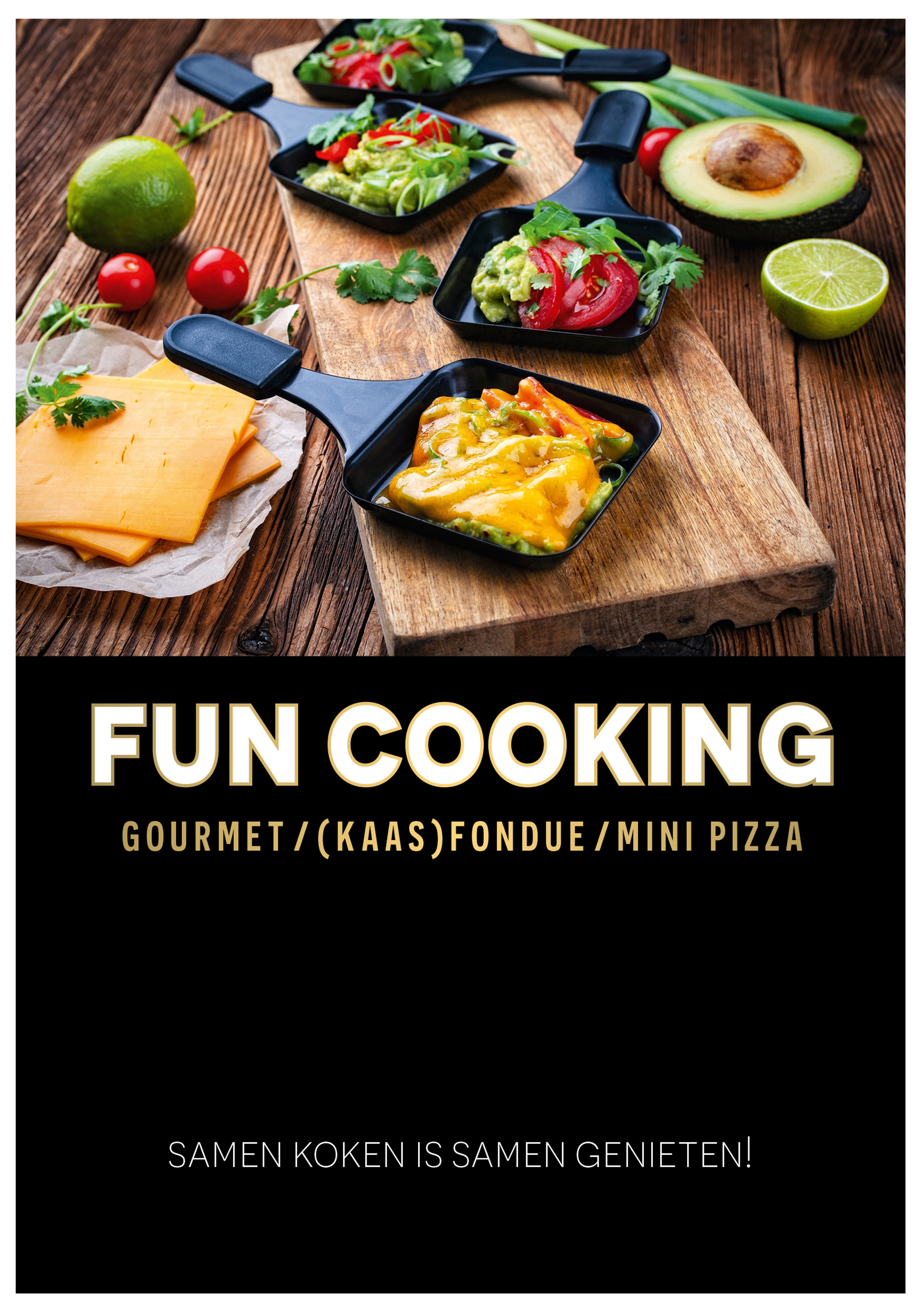 Afbeelding van Boekje 15x21 cm 48 blz Fun Cooking - gourmet-(kaas)fondue/mini pizza