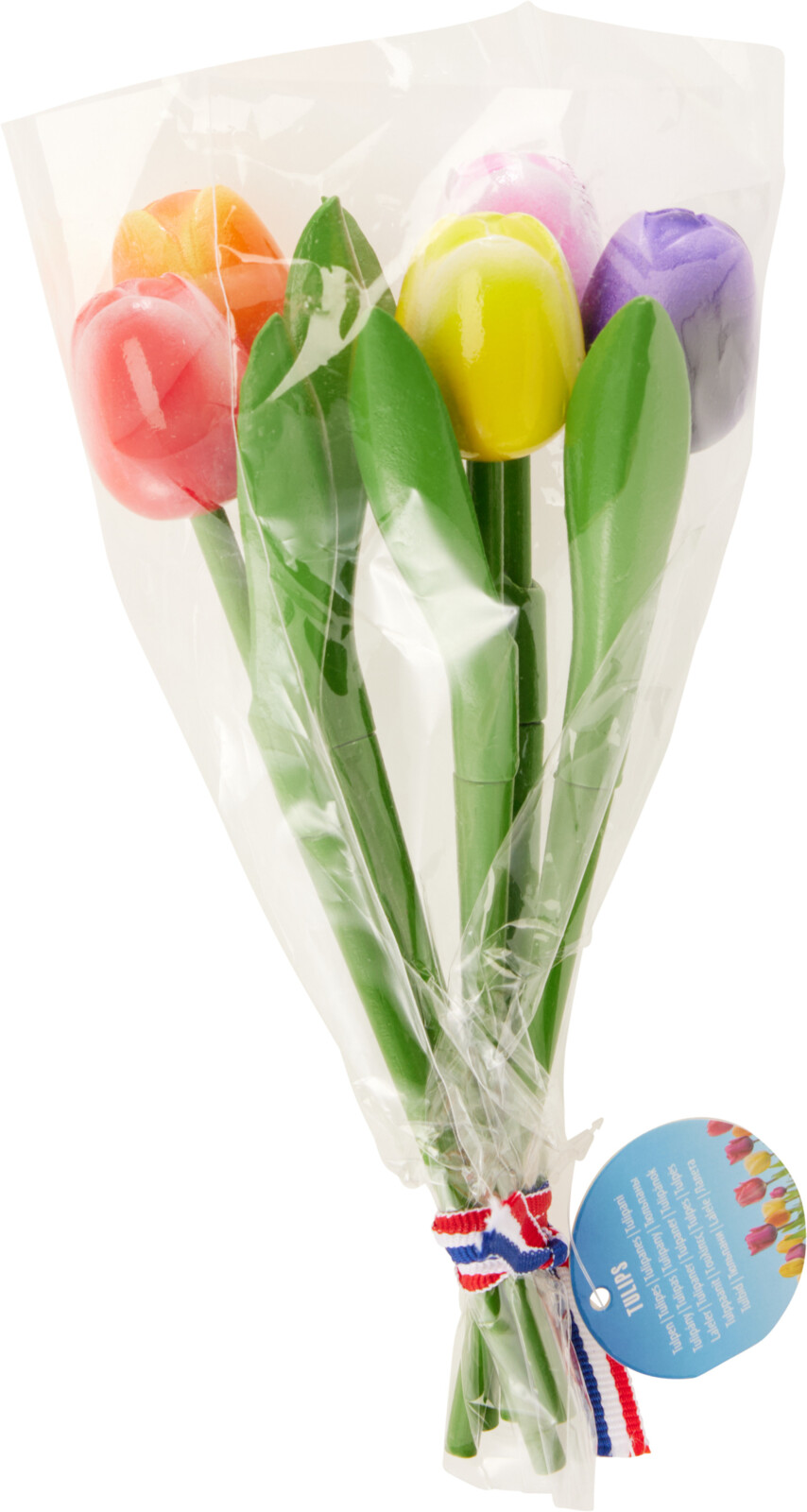 Picture of Tulpen boeket hout 18 cm set van 5
