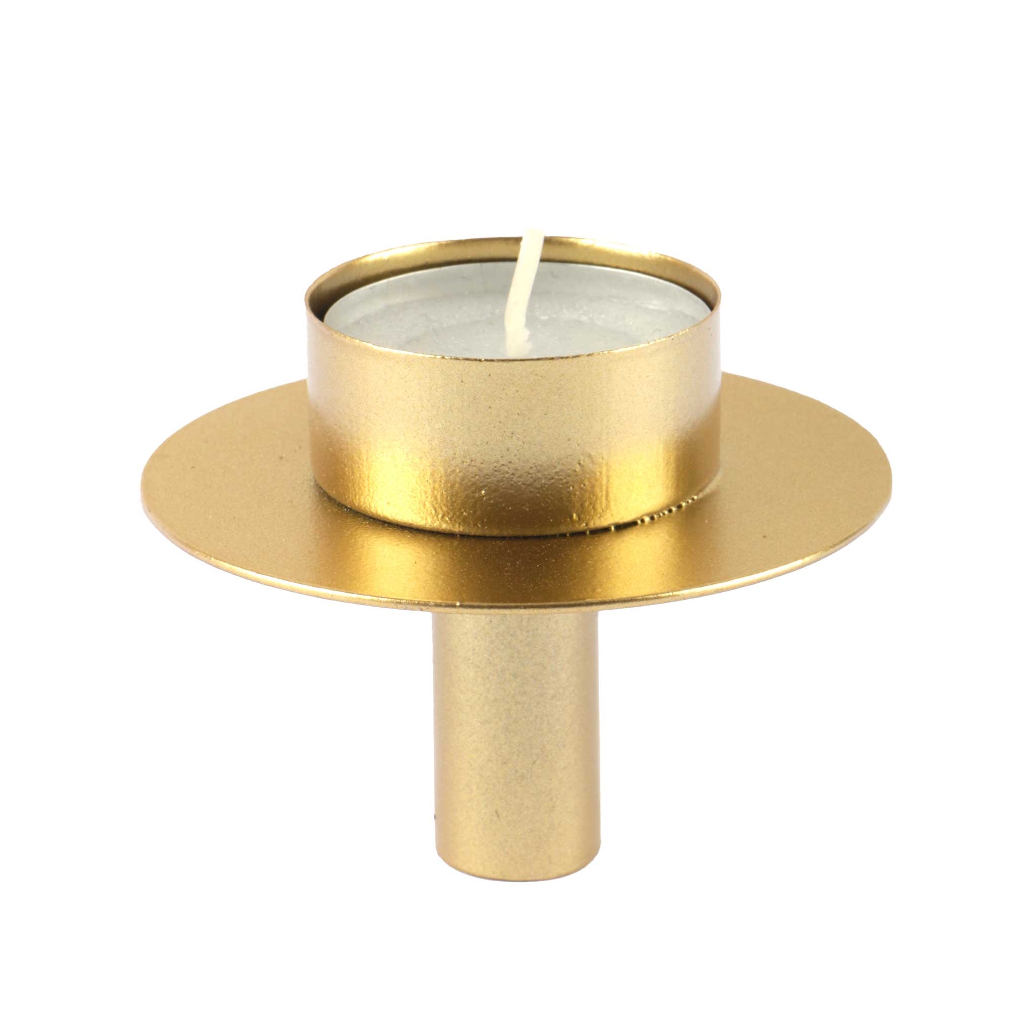 Picture of Metalen waxinelichthouder voor fles 8x6 cm goud