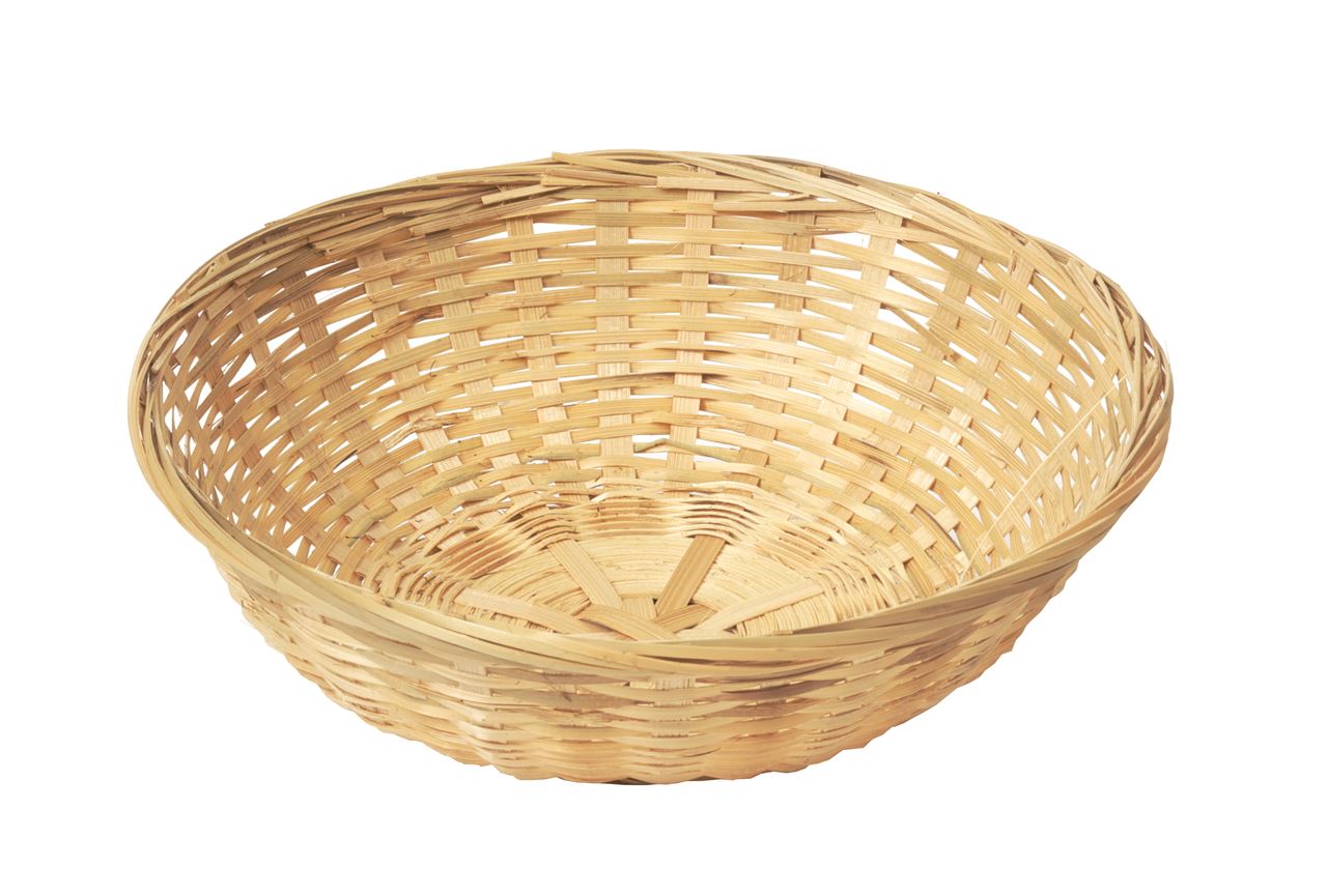 Picture of Bamboo basket round 22.5x7.5 cm