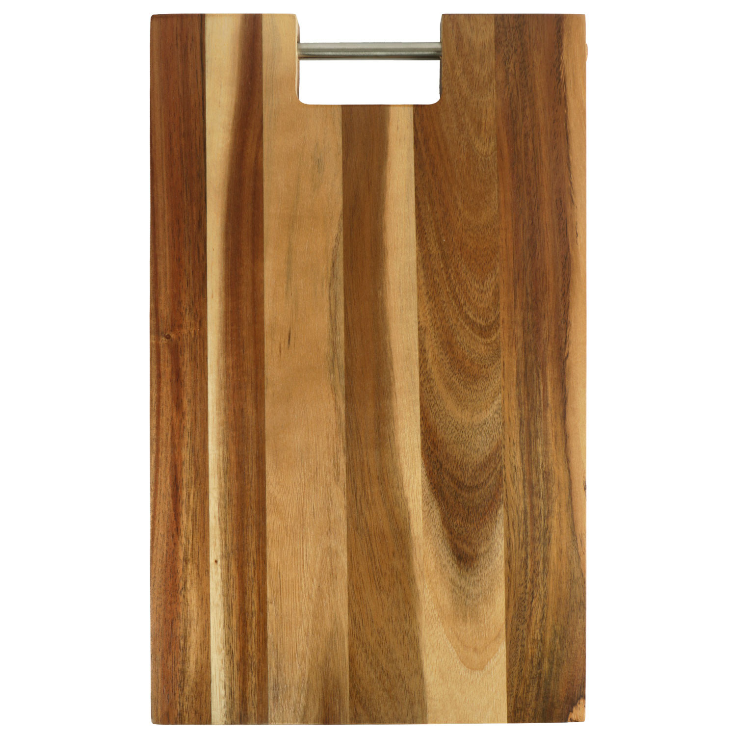 Afbeelding van Snijplank acacia 39x24x2 cm met rvs beugel