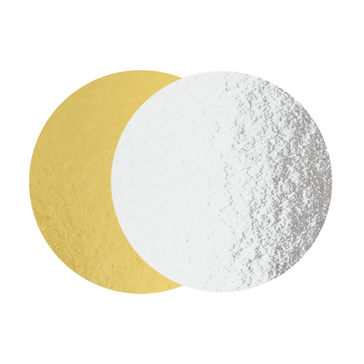 Picture of Ctn à 250 round cardboard sheets r19 cm gold/silver