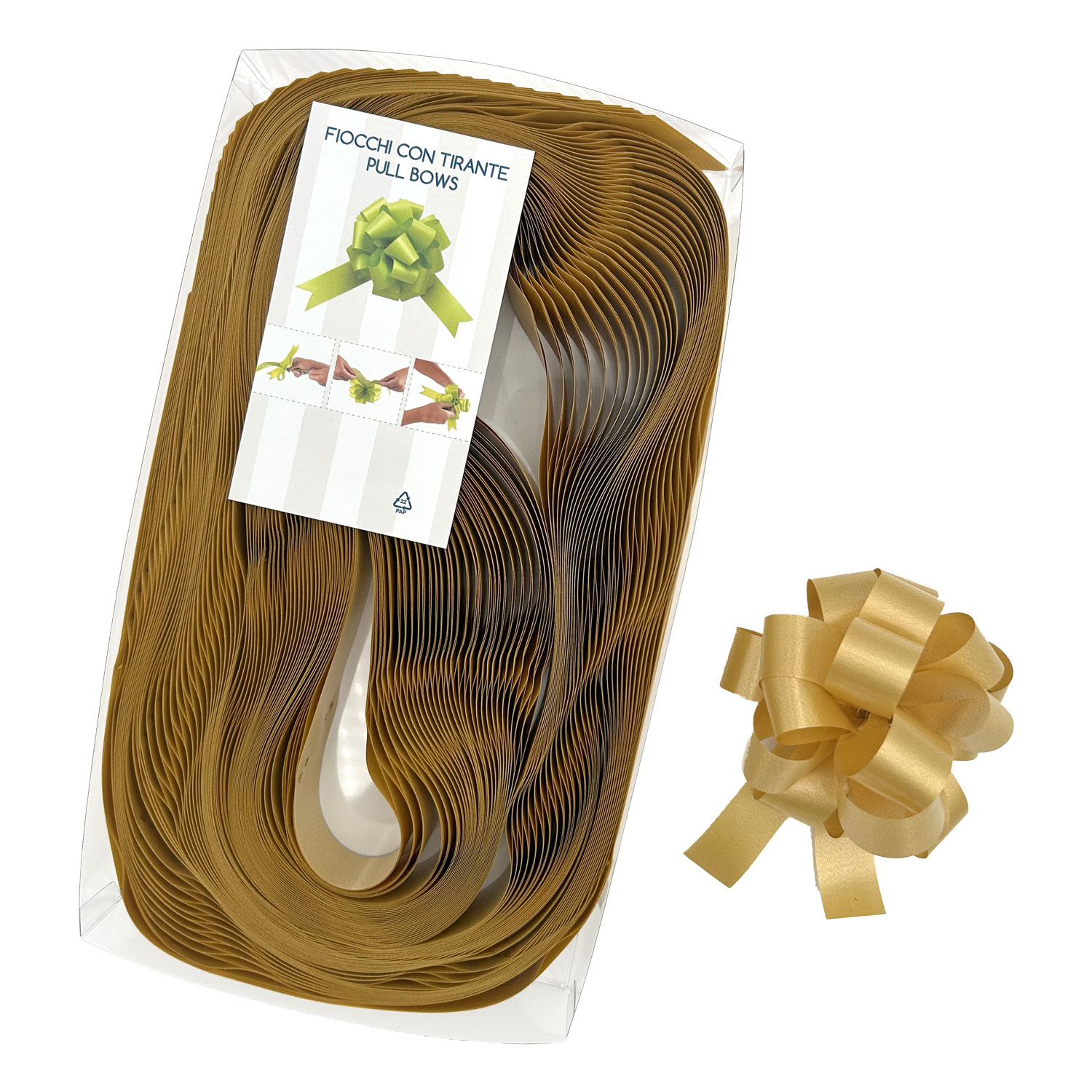 Afbeelding van Pak à 30 trekstrik Ø95 mm 19 mm goud