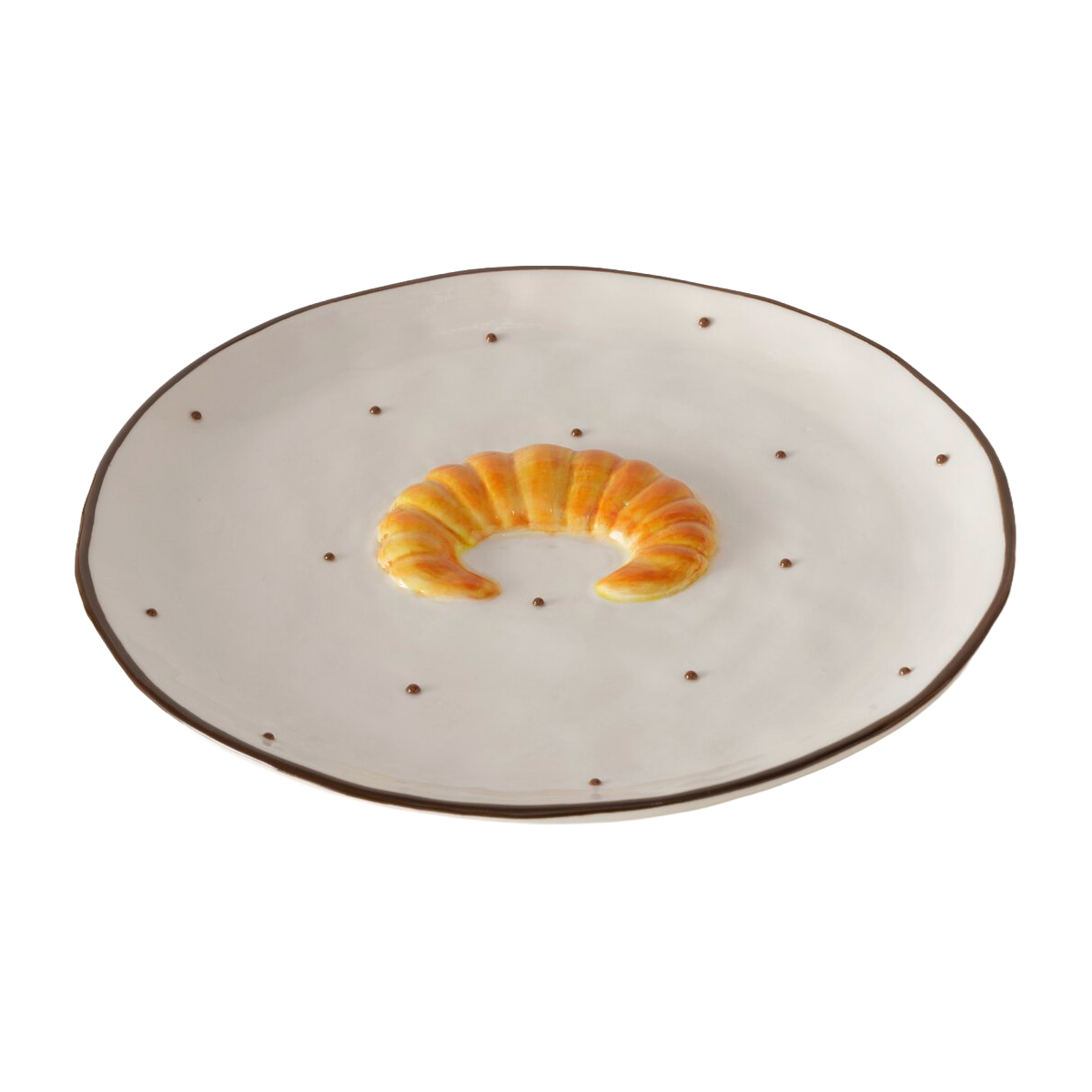 Afbeelding van Bord keramiek Ø20,5 cm Croissant