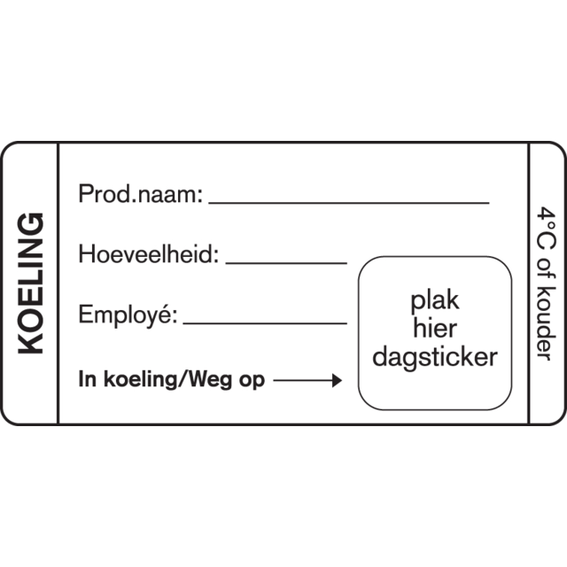 Afbeelding van Rol à 500 coderingsetiket 3,5x7,5 cm koeling