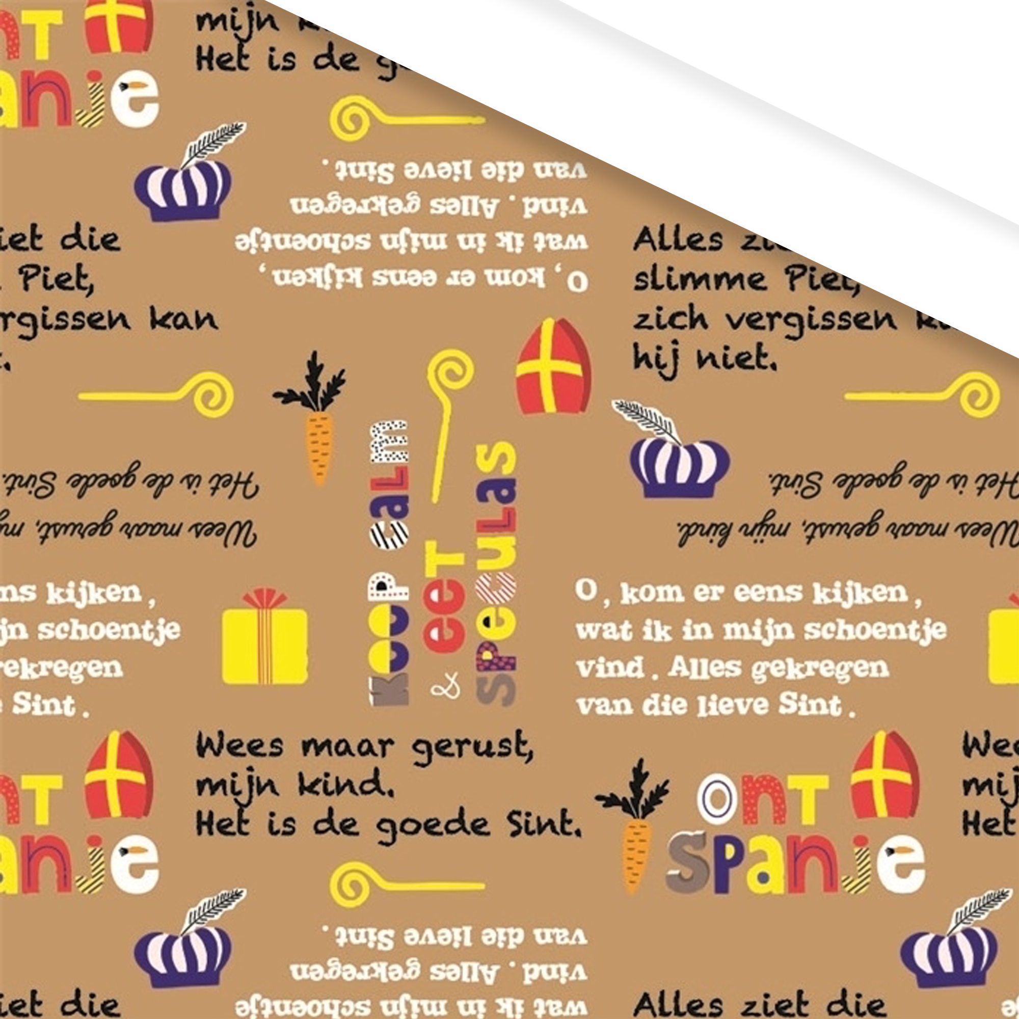 Picture of Rol Sintpapier 30 cm 200 mtr Sint versjes op kraft