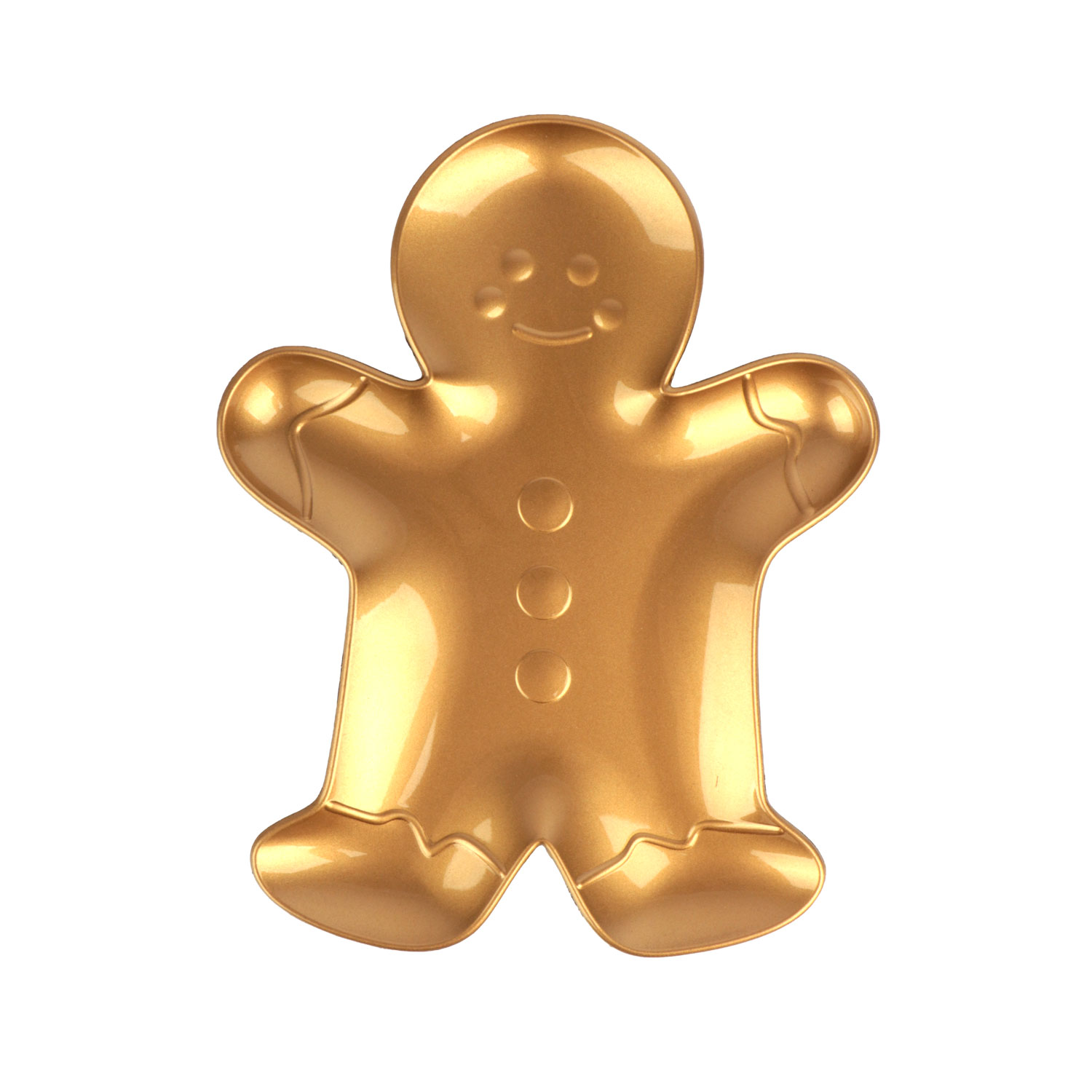 Afbeelding van Decoratiebord sneeuwman goud 27x20x1,5 cm 