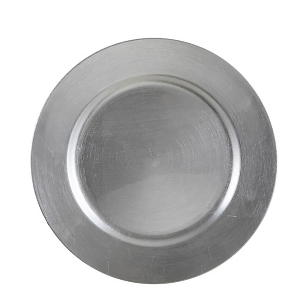 Afbeelding van Kunststof onderbord 33 cm zilver