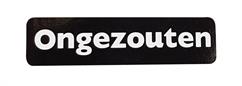 Afbeelding van Rol à 1000 etiket ongezouten rh 6x1,5 cm zwart/wit