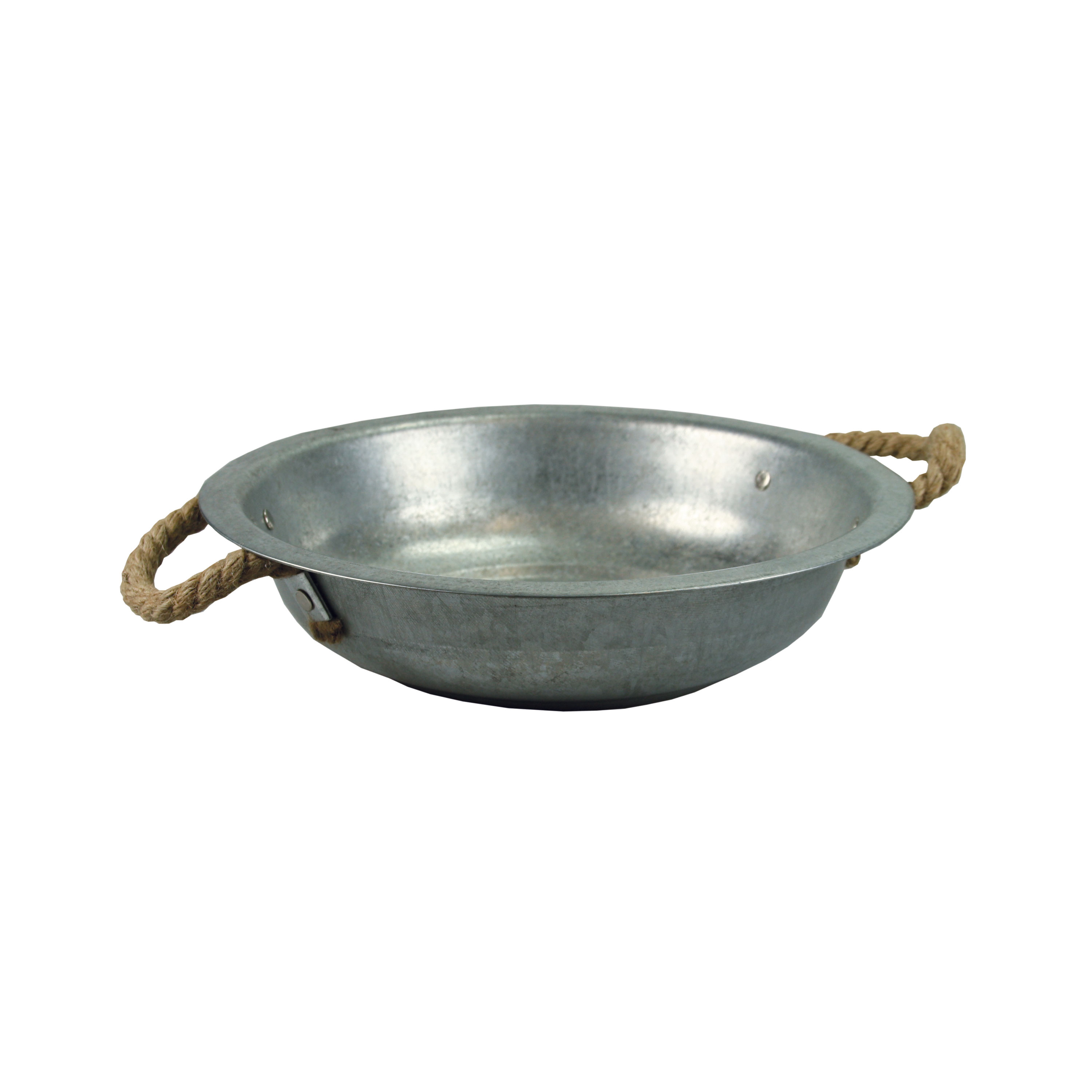 Picture of Zinken schaal 28,5x6,5 cm met touwgrepen 