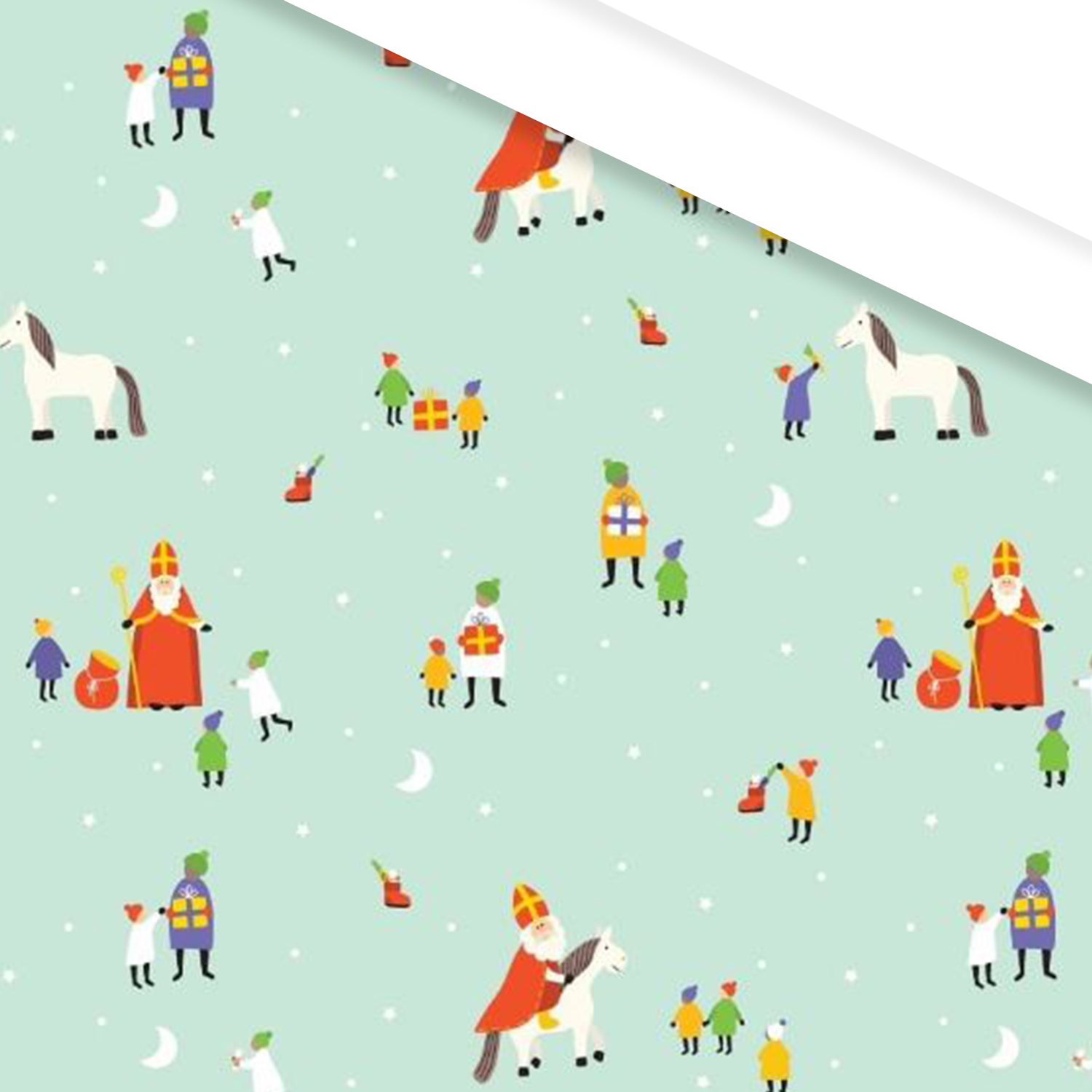 Afbeelding van Rol Sintpapier 50 cm 200 mtr Heerlijk avondje is gekomen